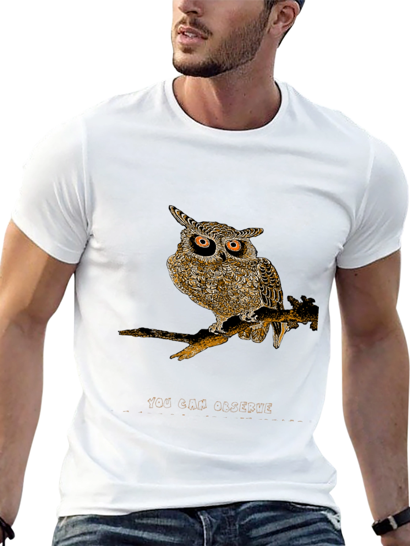 Owl Graphic Print Tee - You Can Observe