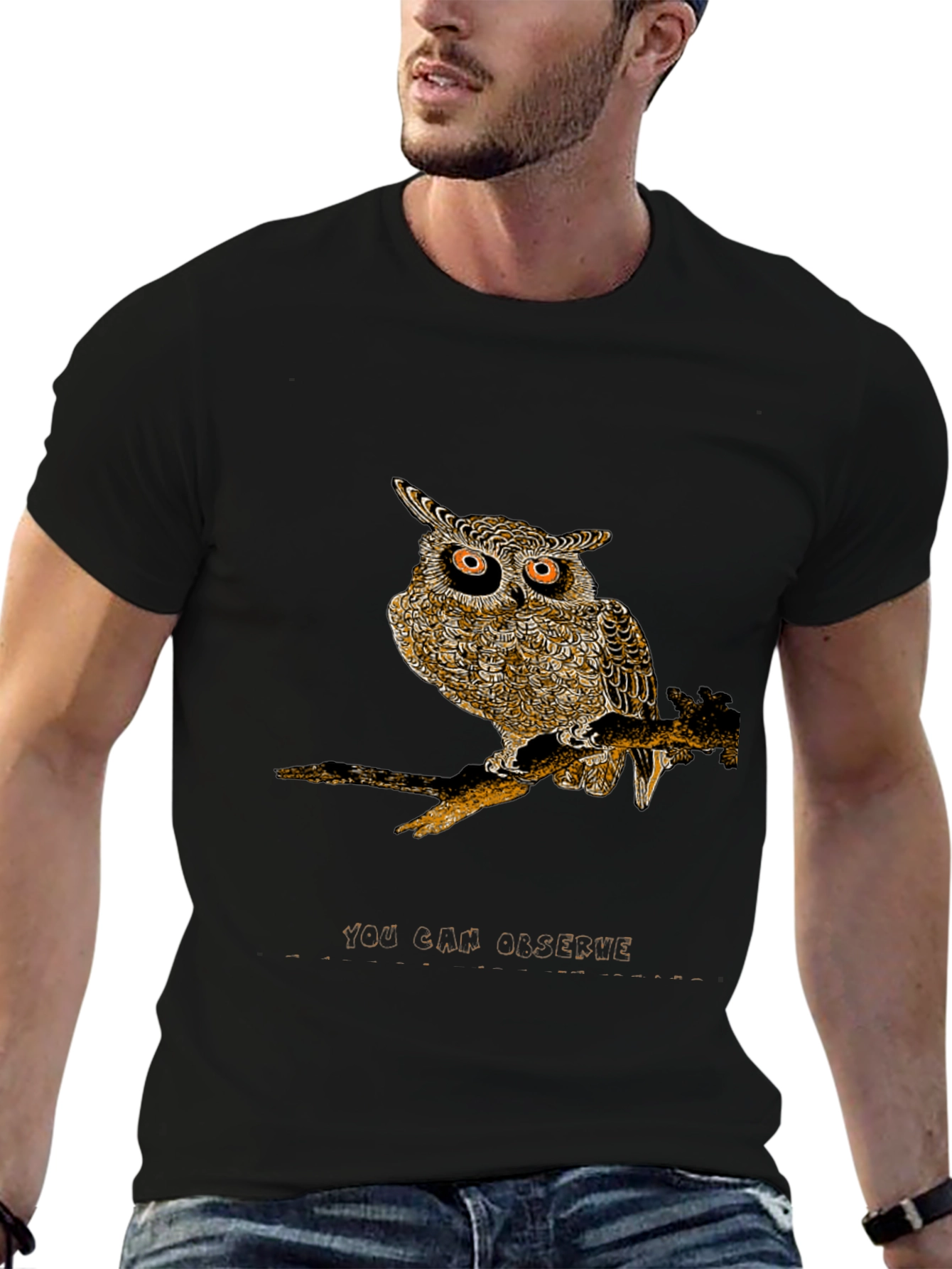 Owl Graphic Print Tee - You Can Observe