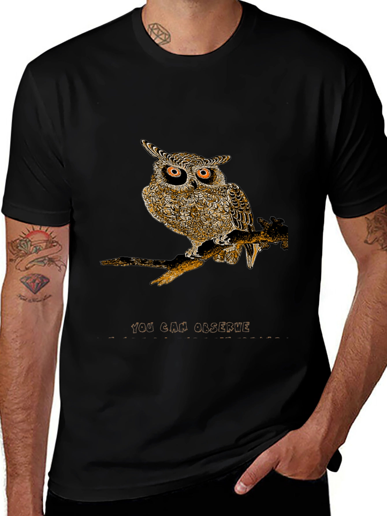 Owl Graphic Print Tee - You Can Observe