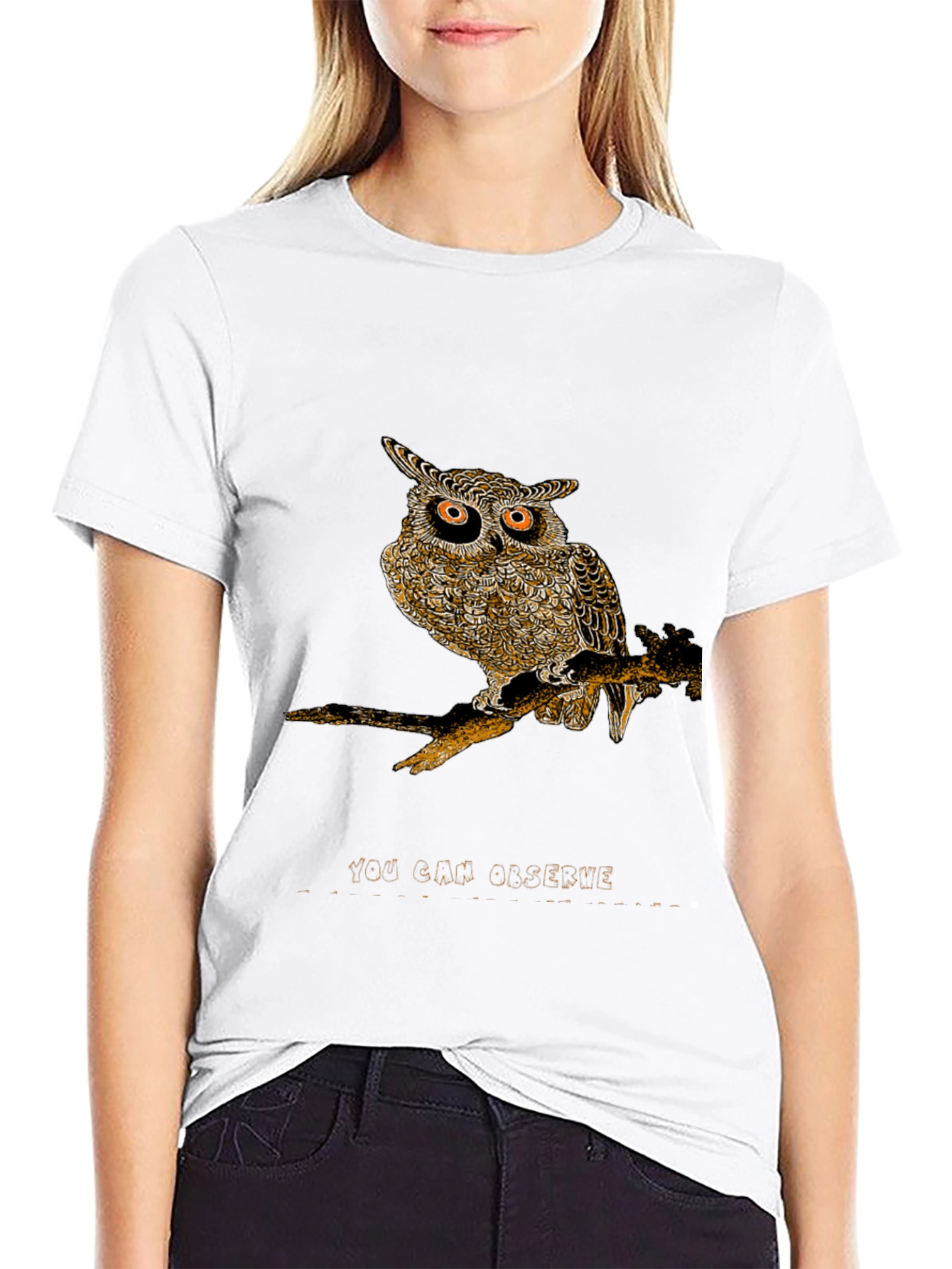 Owl Graphic Print Tee - You Can Observe