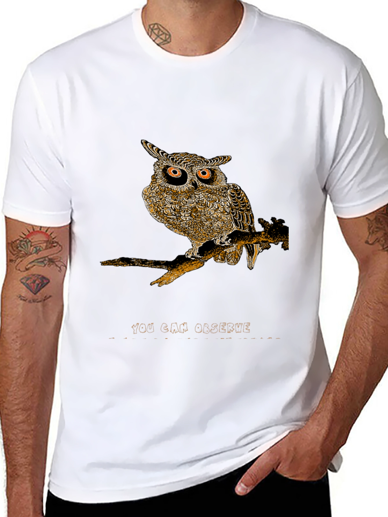 Owl Graphic Print Tee - You Can Observe