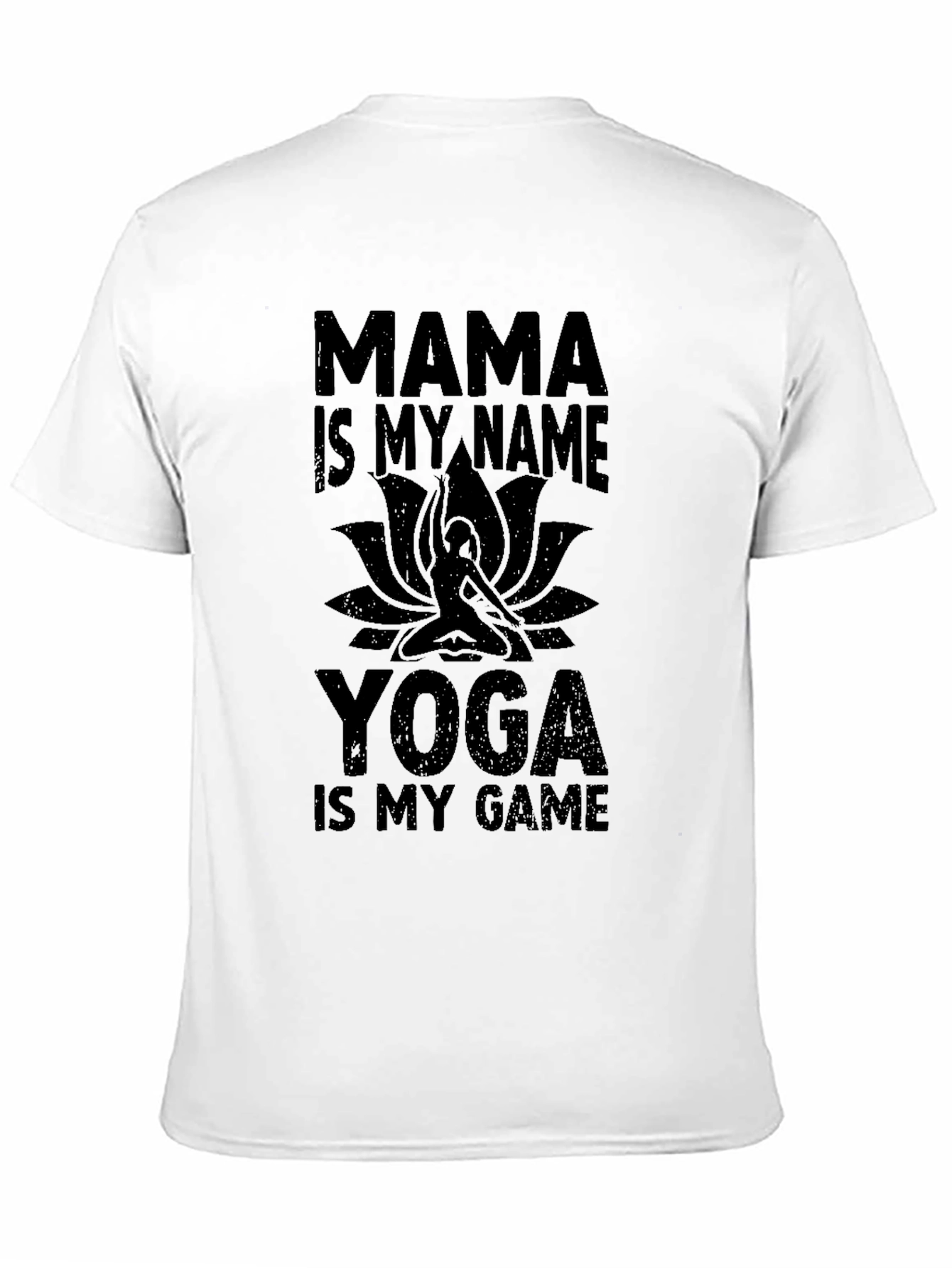 Mama Yoga T-Shirt - Black Cotton Tee