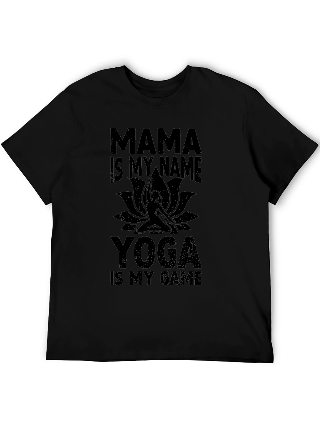 Mama Yoga T-Shirt - Black Cotton Tee