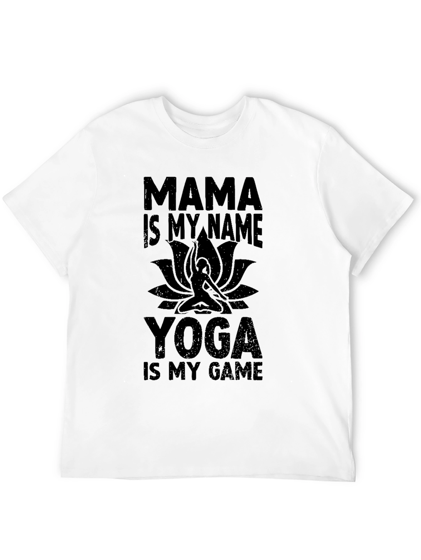 Mama Yoga T-Shirt - Black Cotton Tee