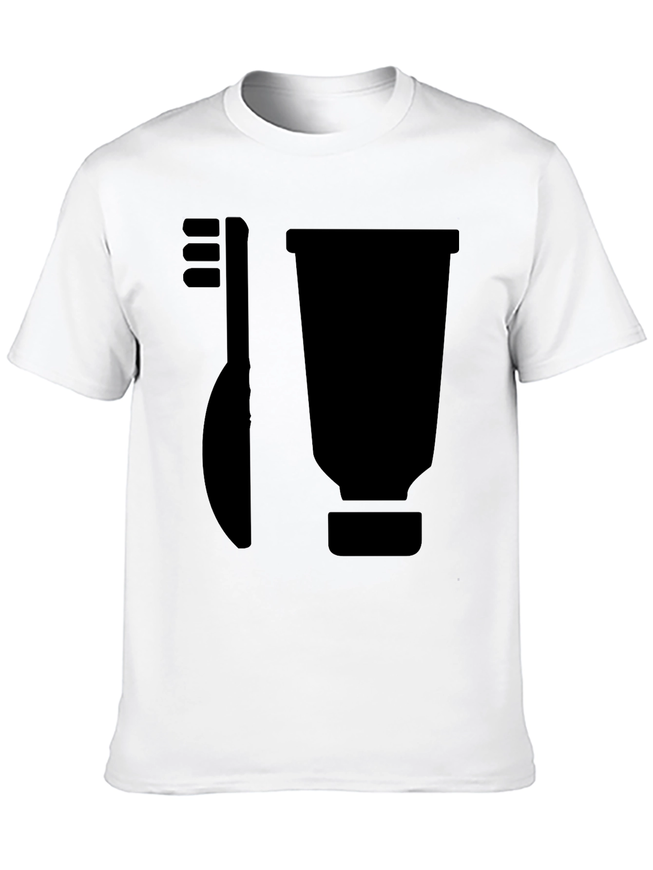 Toothbrush & Paste Graphic Tee - Dental Hygiene Shirt
