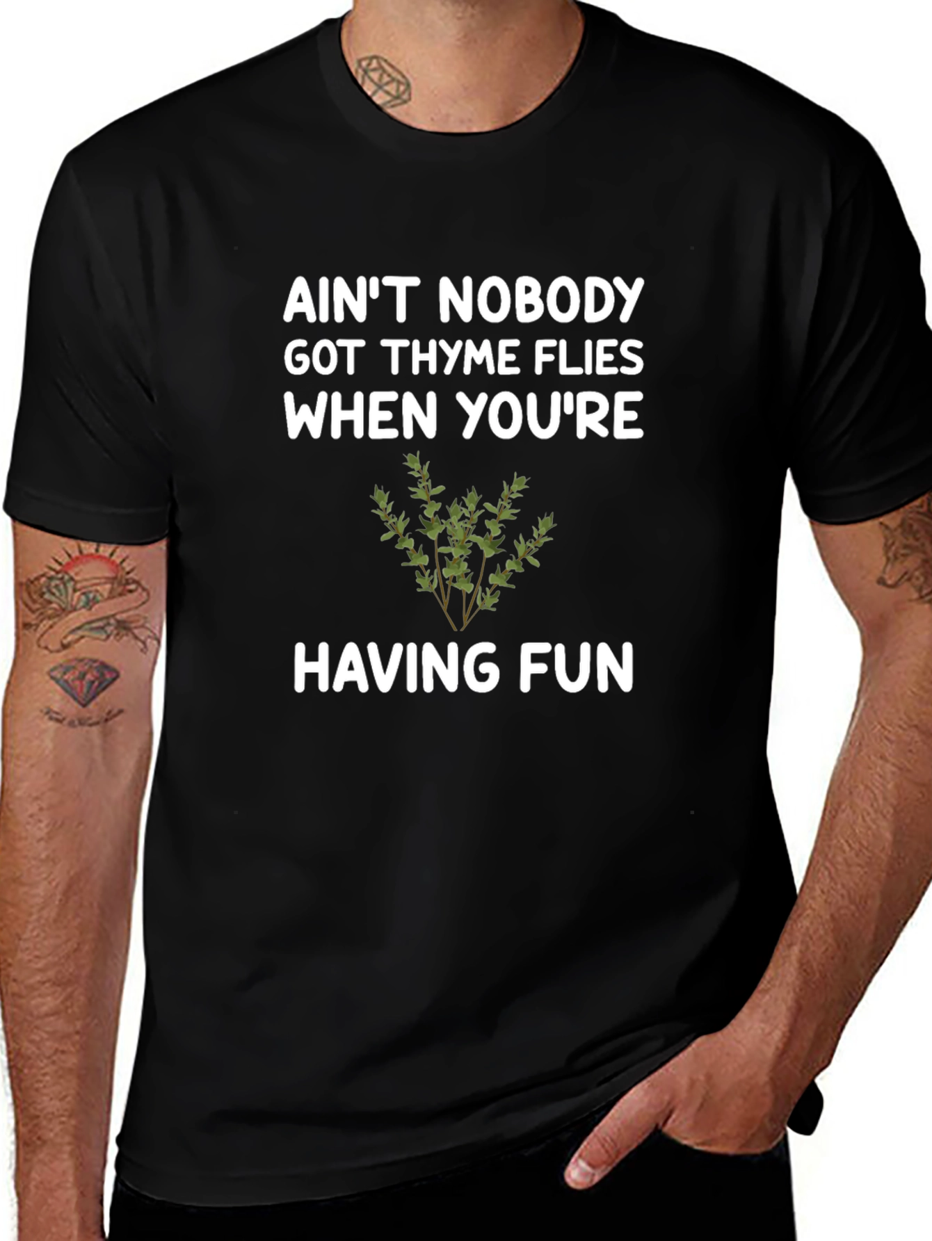 Aint Nobody Got Thyme Funny Graphic Tee