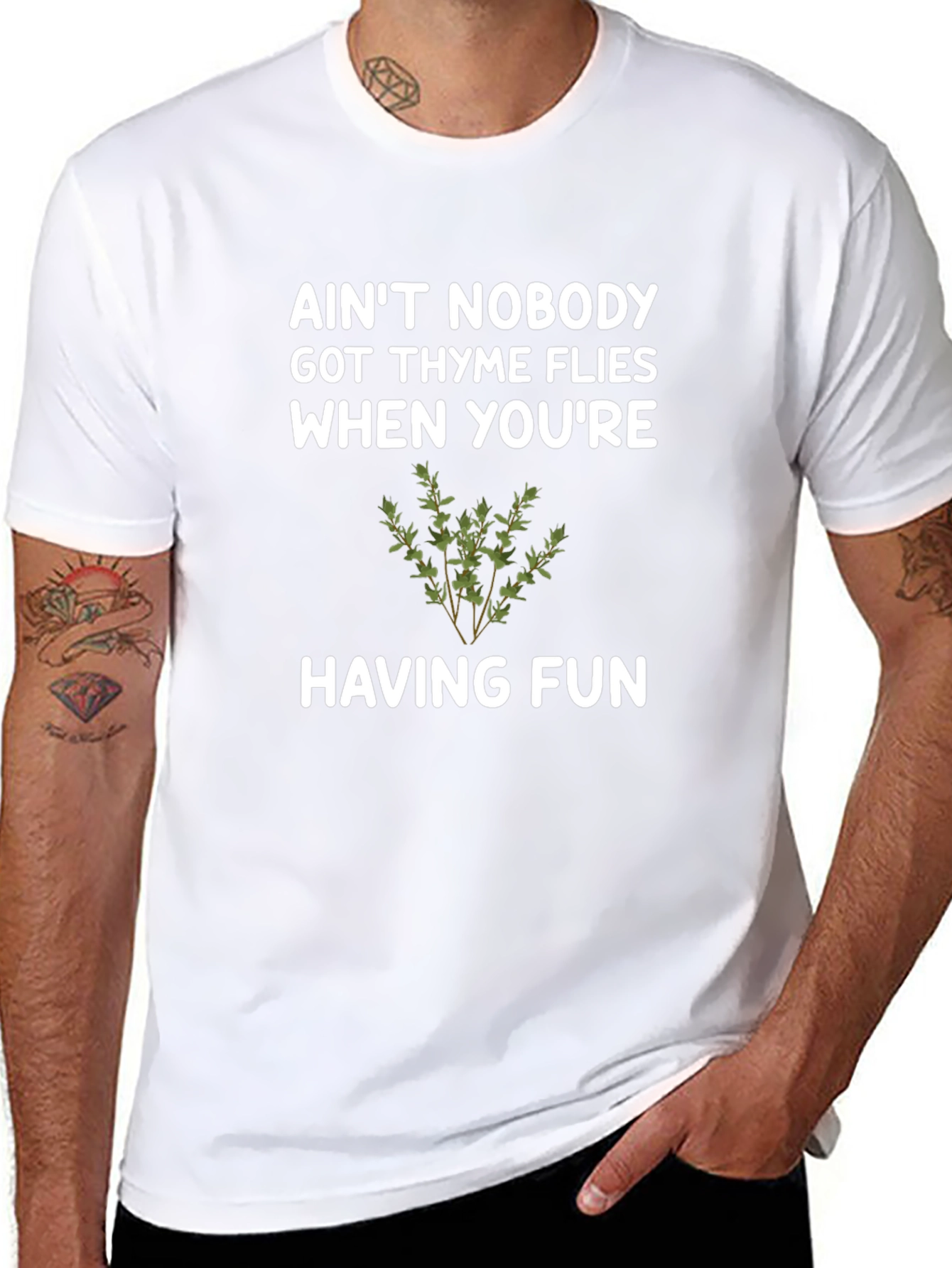Aint Nobody Got Thyme Funny Graphic Tee