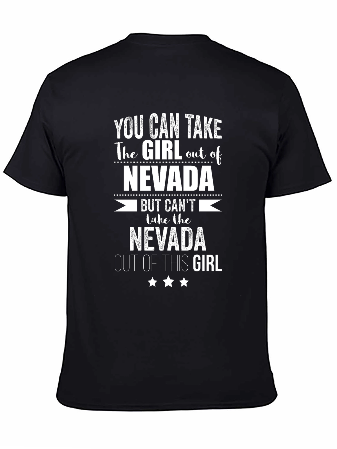 Nevada Girl Black Graphic T-Shirt