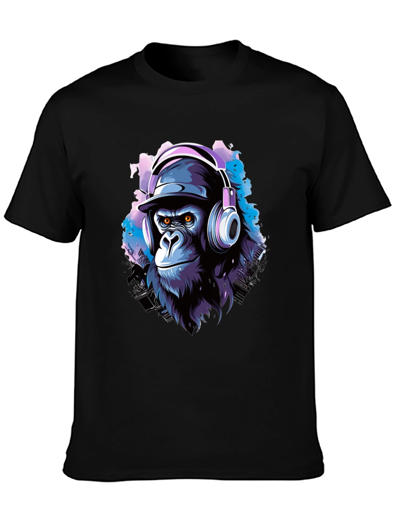 Cool Gorilla DJ Black T-Shirt