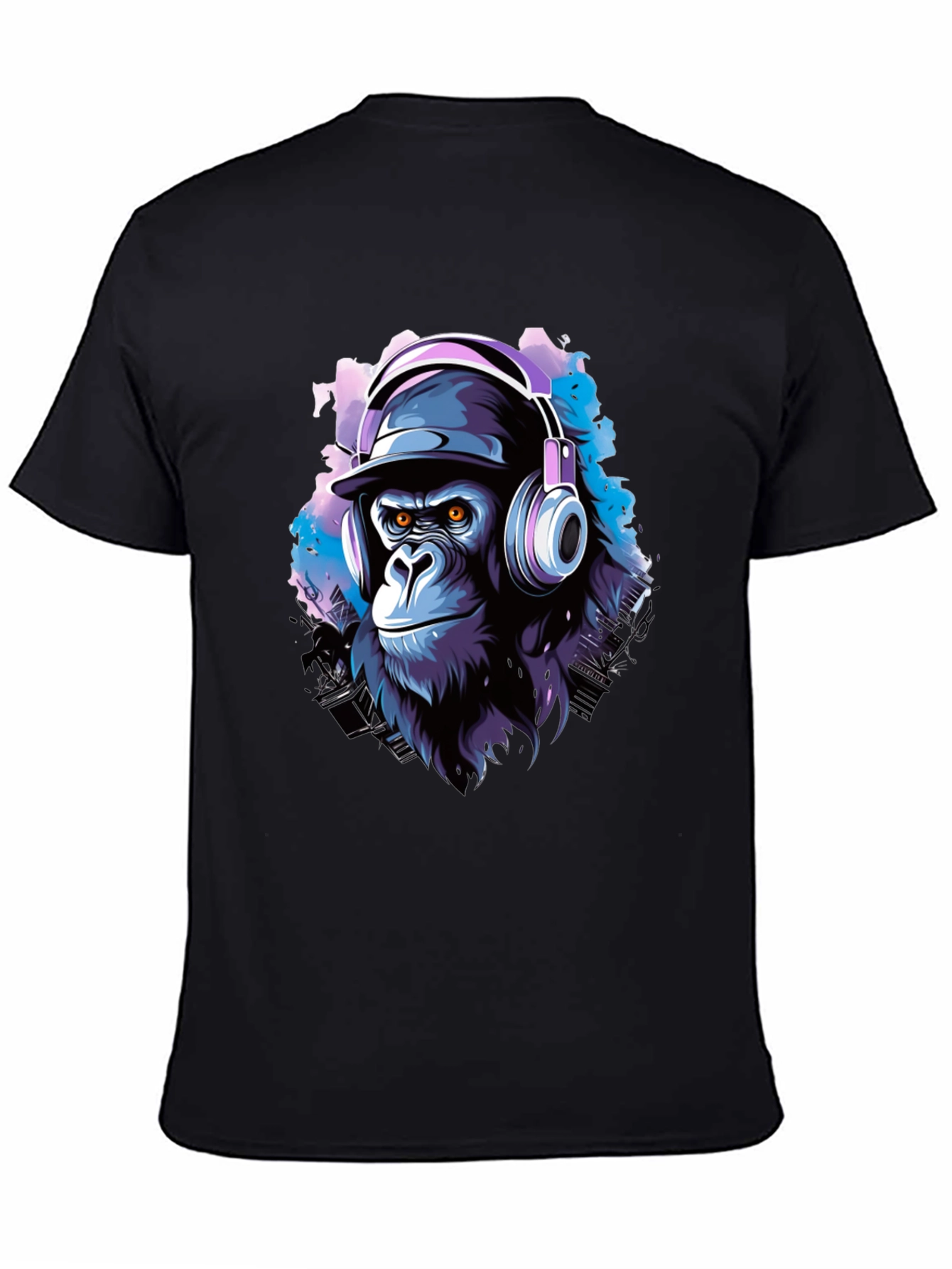 Cool Gorilla DJ Black T-Shirt