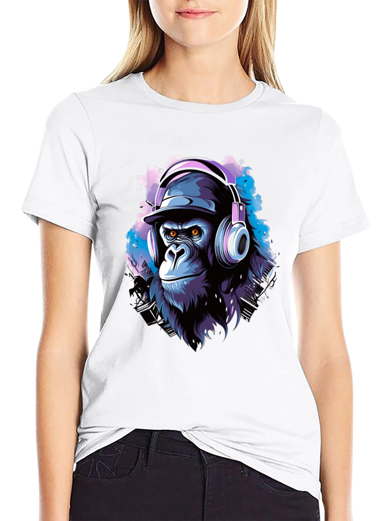 Cool Gorilla DJ Black T-Shirt