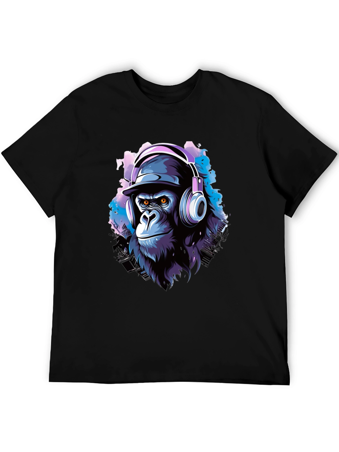 Cool Gorilla DJ Black T-Shirt