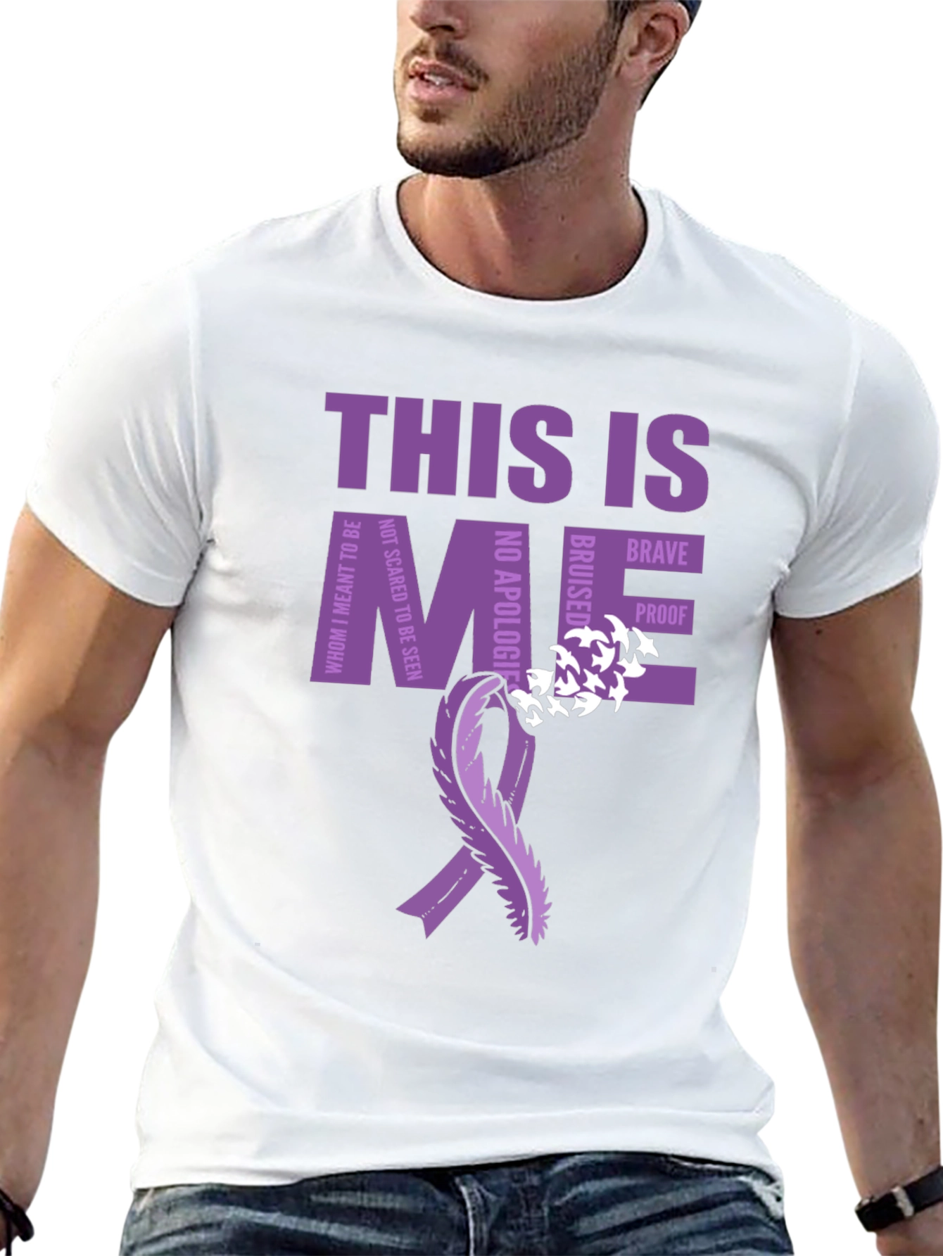 This Is Me T-Shirt Purple Ribbon Awareness Tee