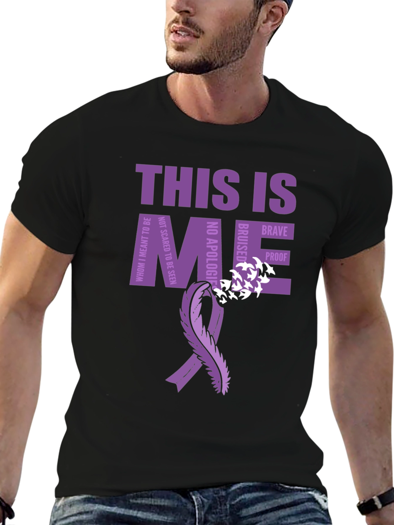 This Is Me T-Shirt Purple Ribbon Awareness Tee