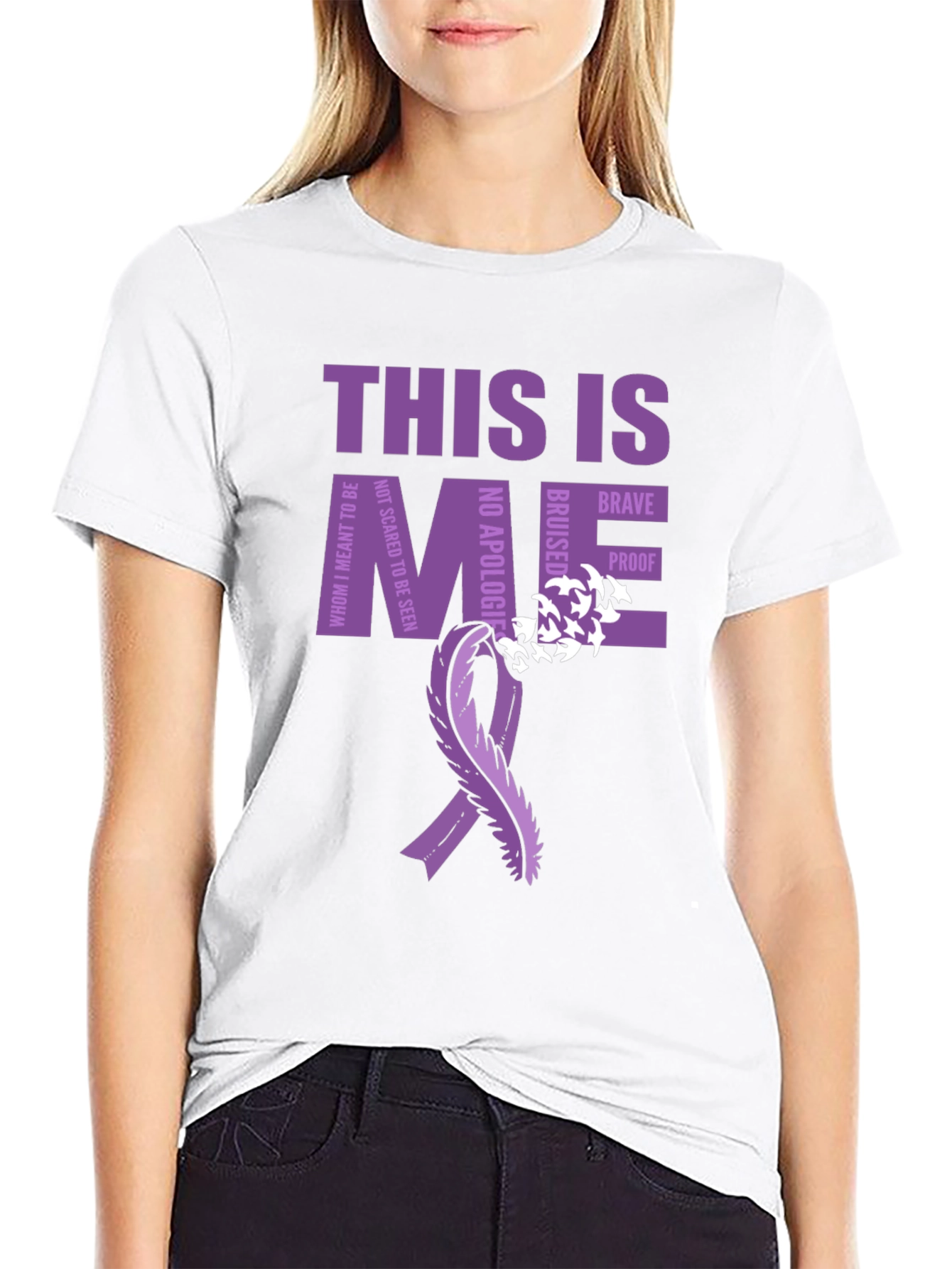 This Is Me T-Shirt Purple Ribbon Awareness Tee