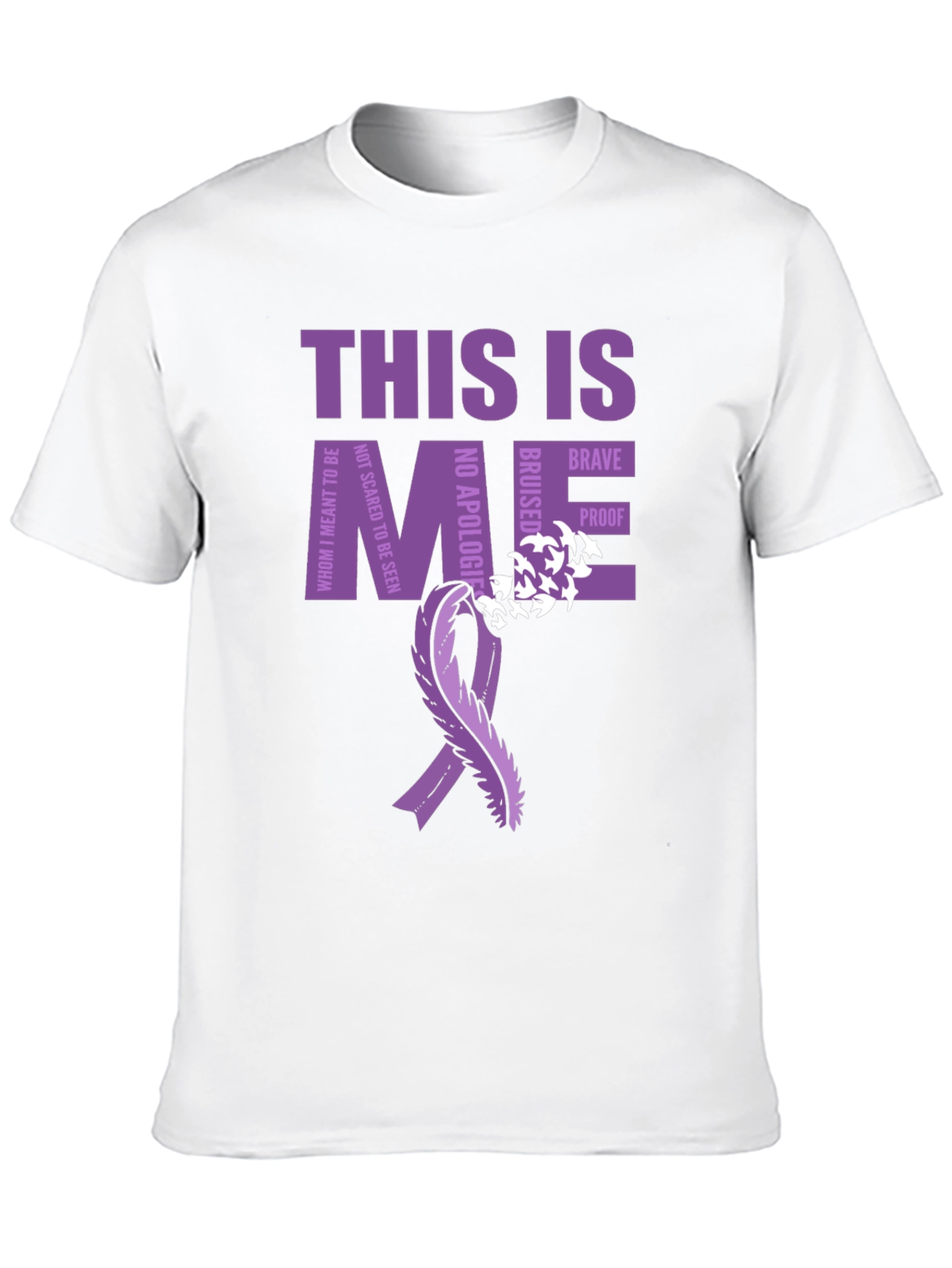 This Is Me T-Shirt Purple Ribbon Awareness Tee