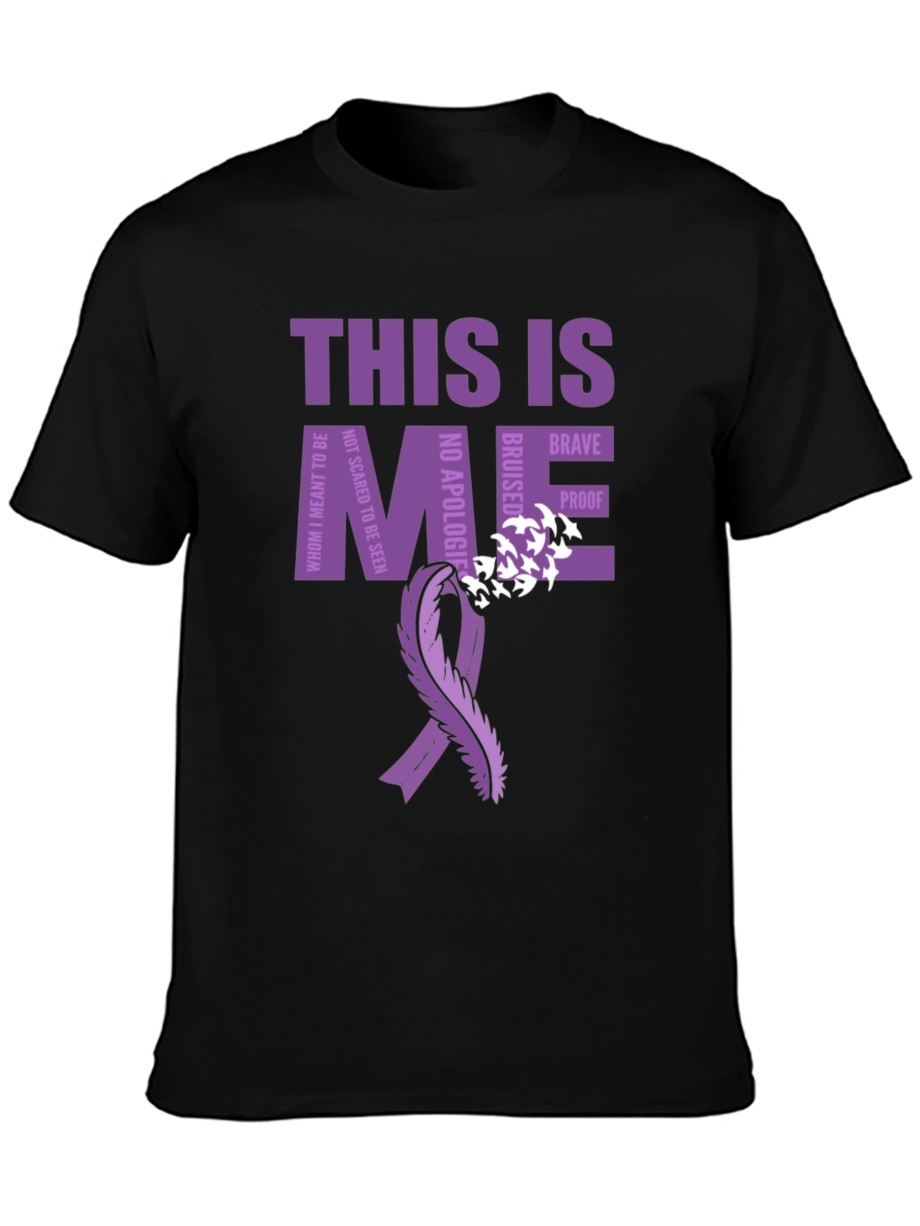 This Is Me T-Shirt Purple Ribbon Awareness Tee
