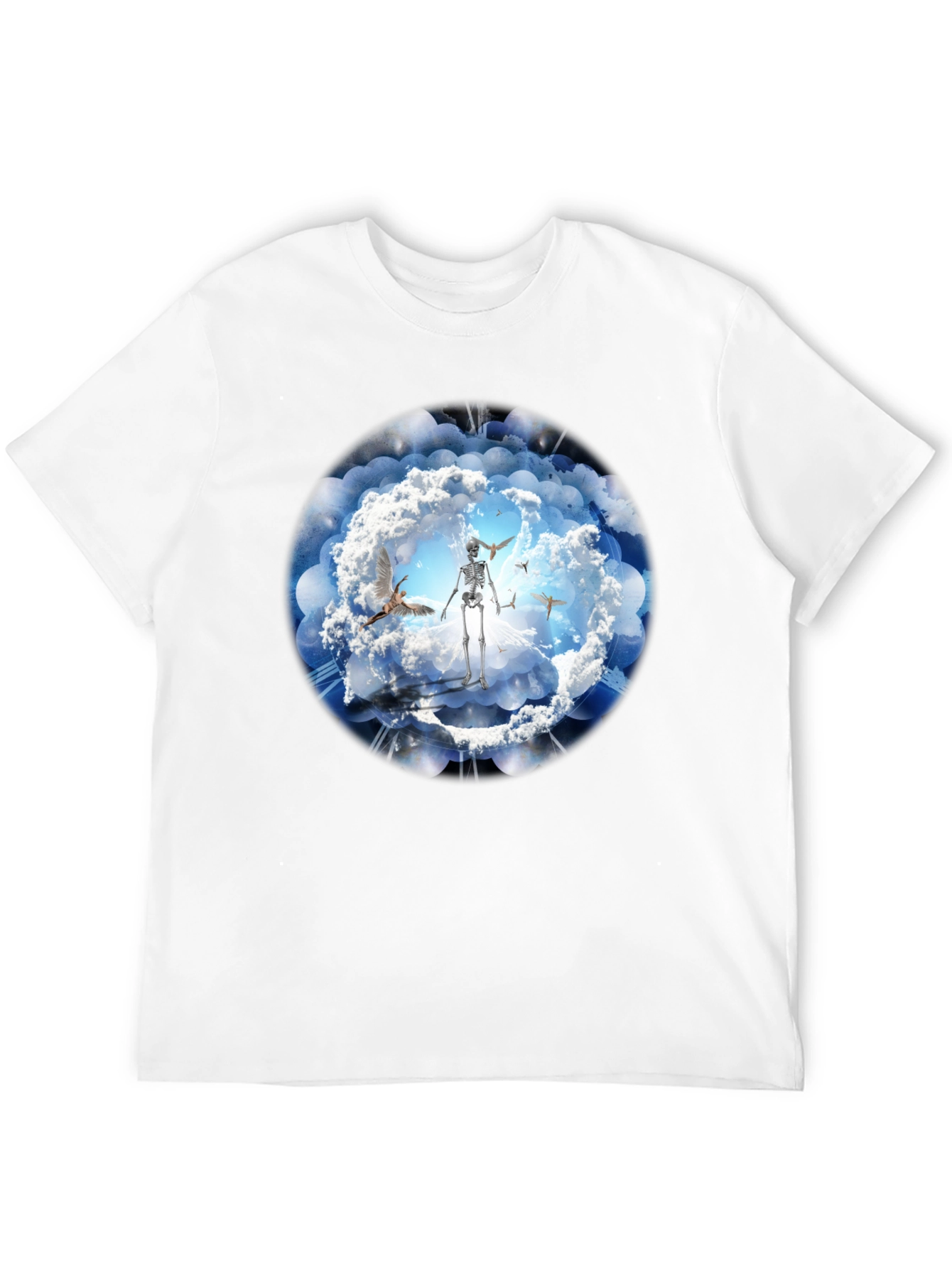 Cloud Skeleton T-Shirt - Death Among Clouds