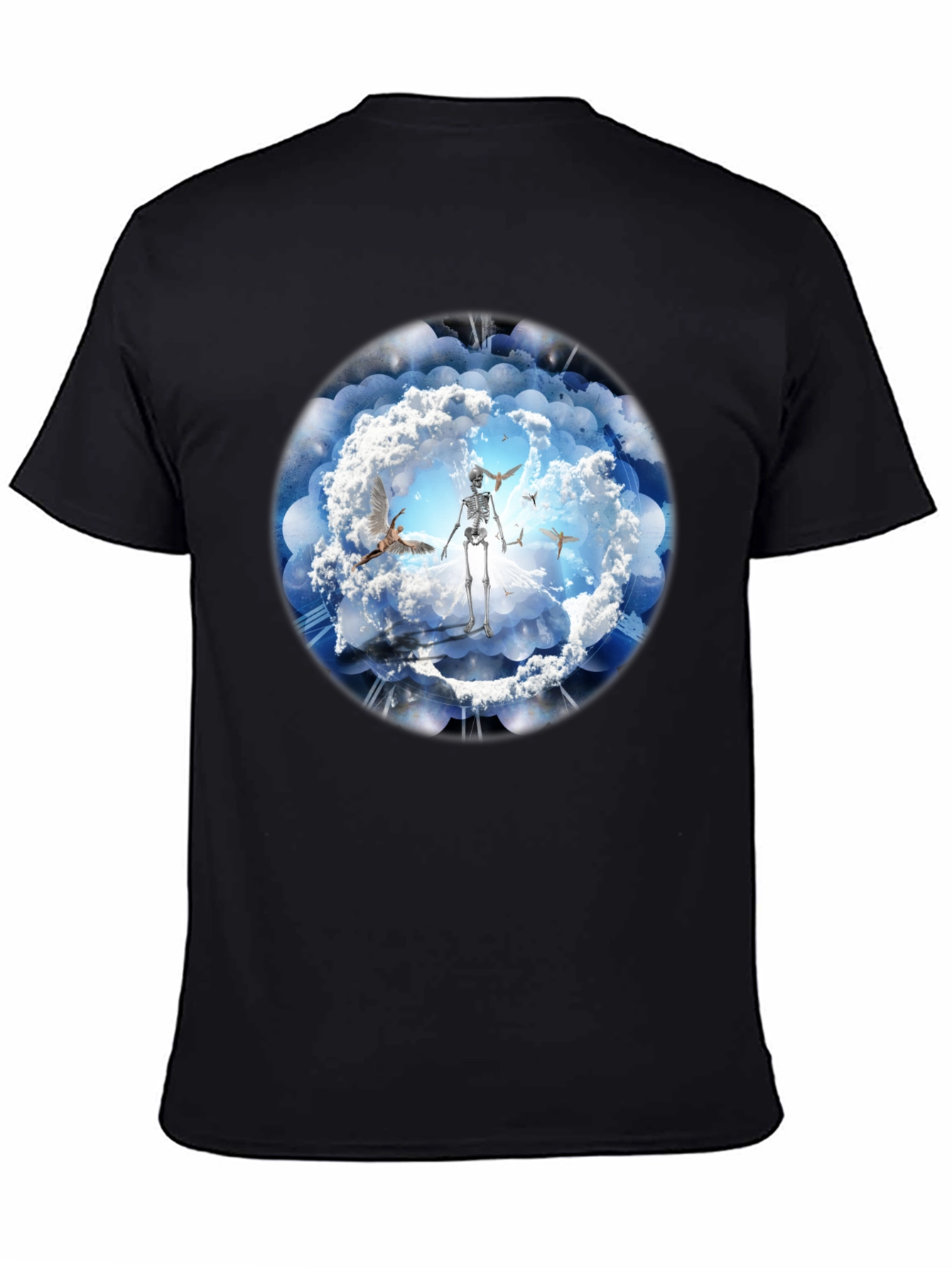 Cloud Skeleton T-Shirt - Death Among Clouds