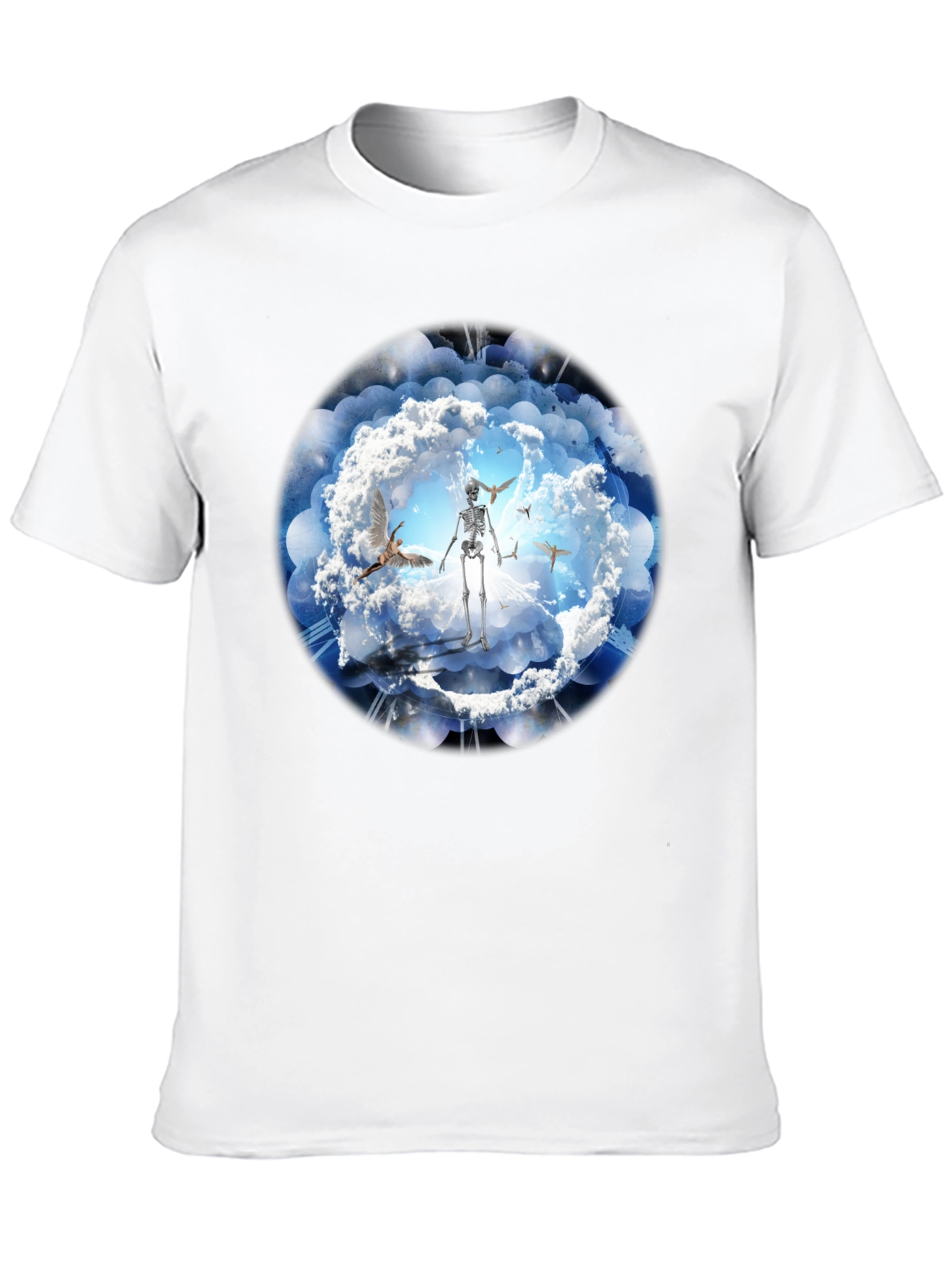 Cloud Skeleton T-Shirt - Death Among Clouds