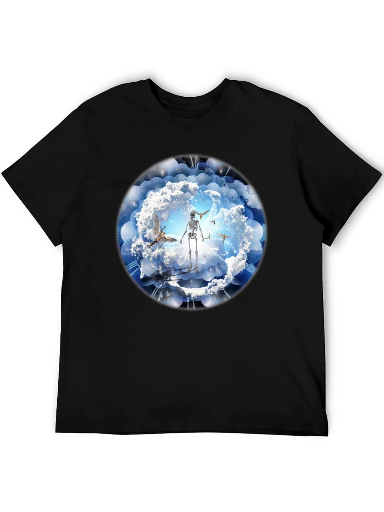 Cloud Skeleton T-Shirt - Death Among Clouds