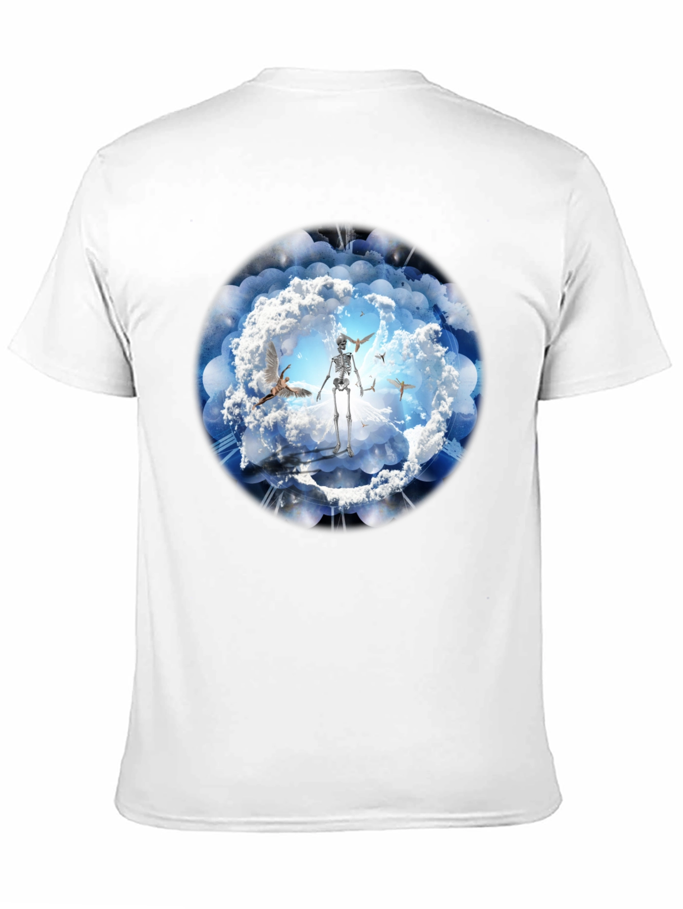 Cloud Skeleton T-Shirt - Death Among Clouds