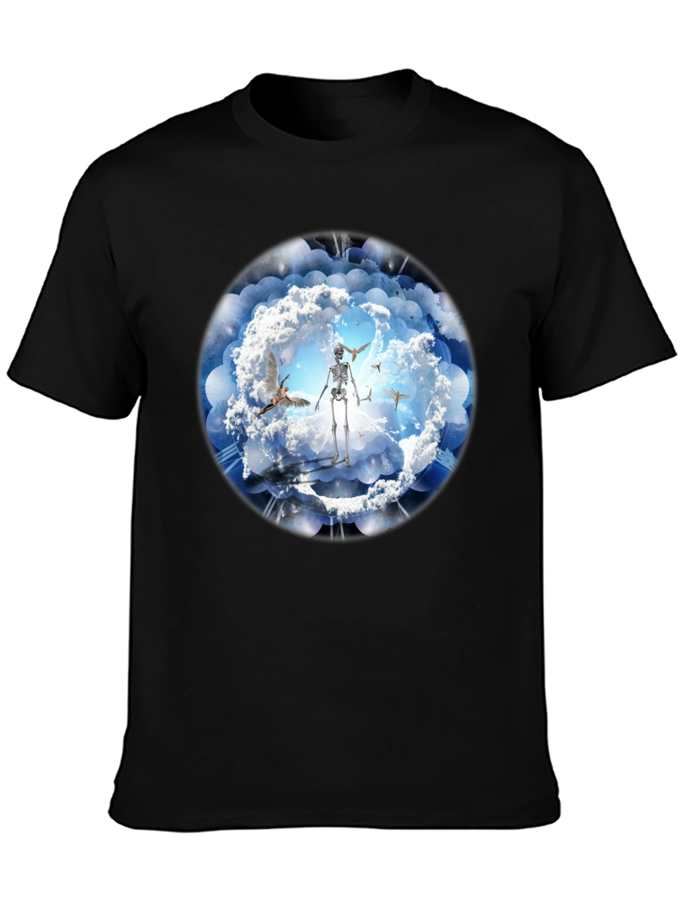 Cloud Skeleton T-Shirt - Death Among Clouds