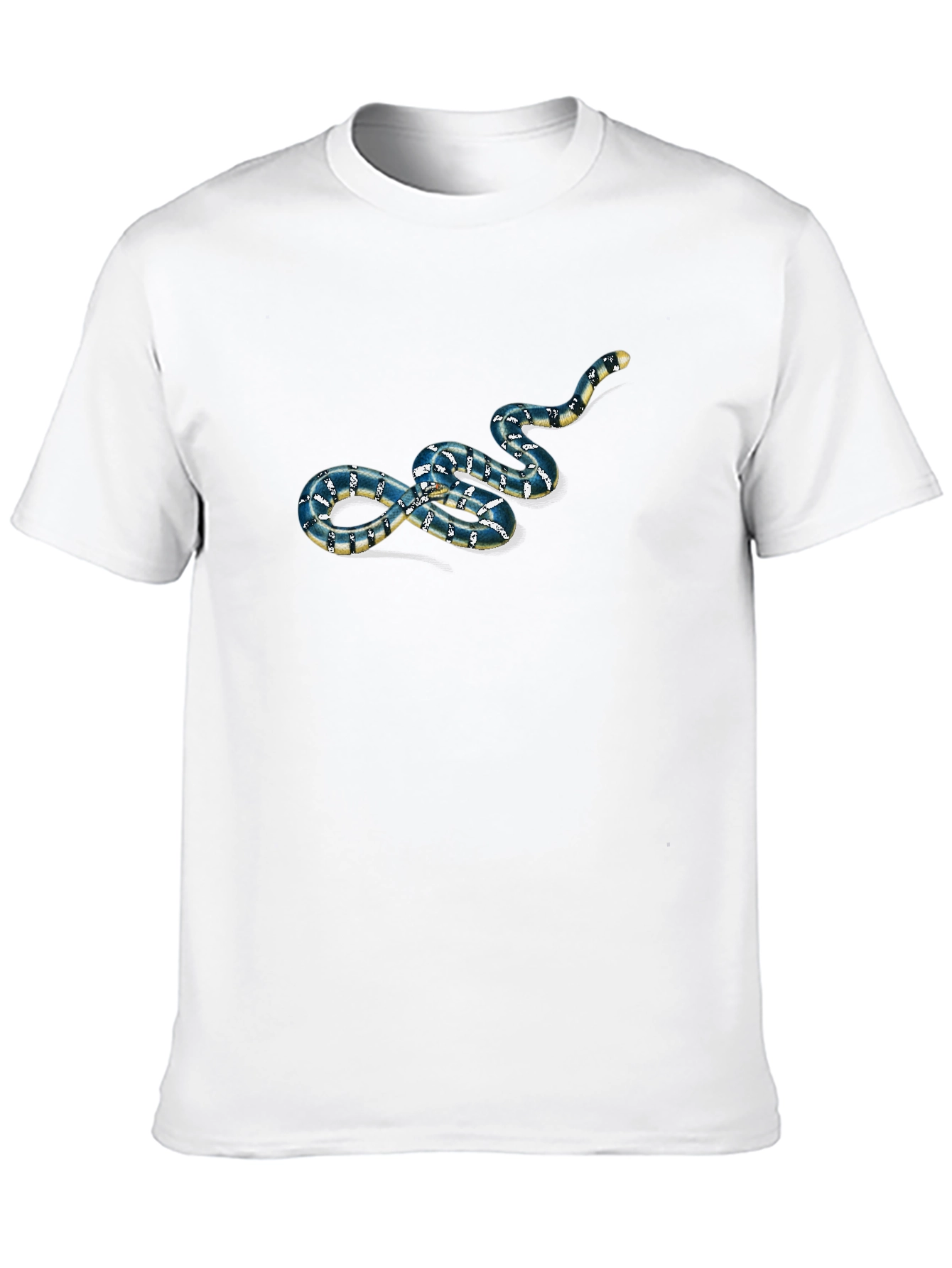 Snake Graphic Print Black T-Shirt
