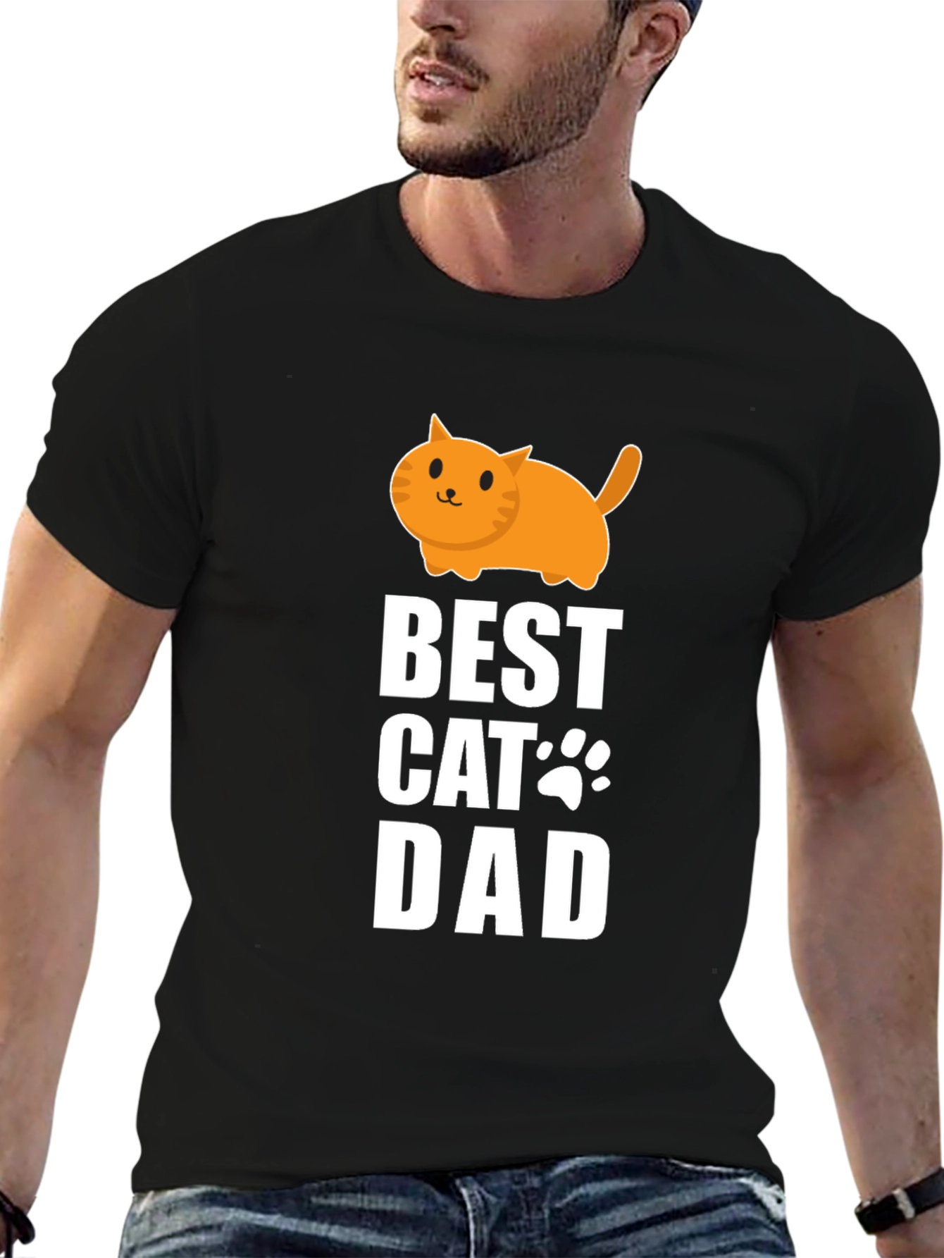Best Cat Dad T-Shirt - Cute Graphic Tee
