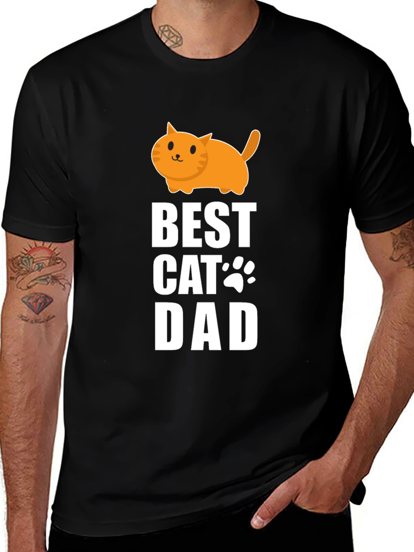 Best Cat Dad T-Shirt - Cute Graphic Tee