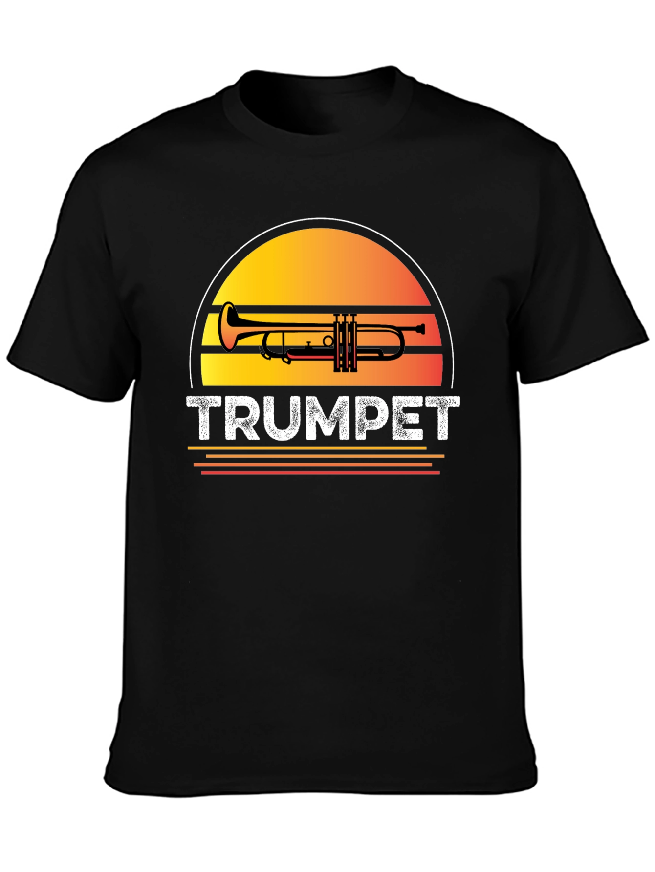 Trumpet Sunset Graphic T-Shirt