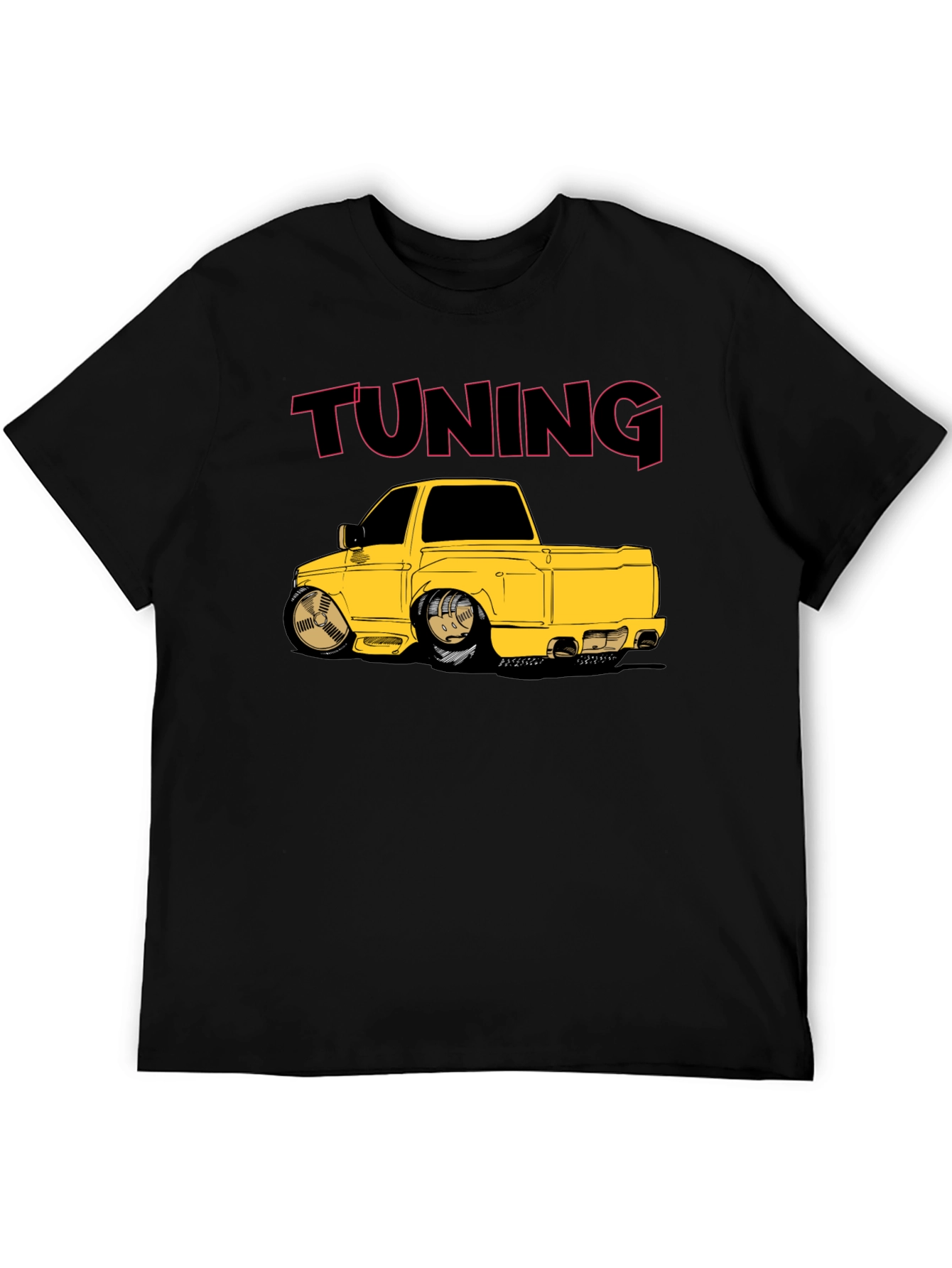 Tuning Car Graphic T-Shirt - Black Cotton Tee