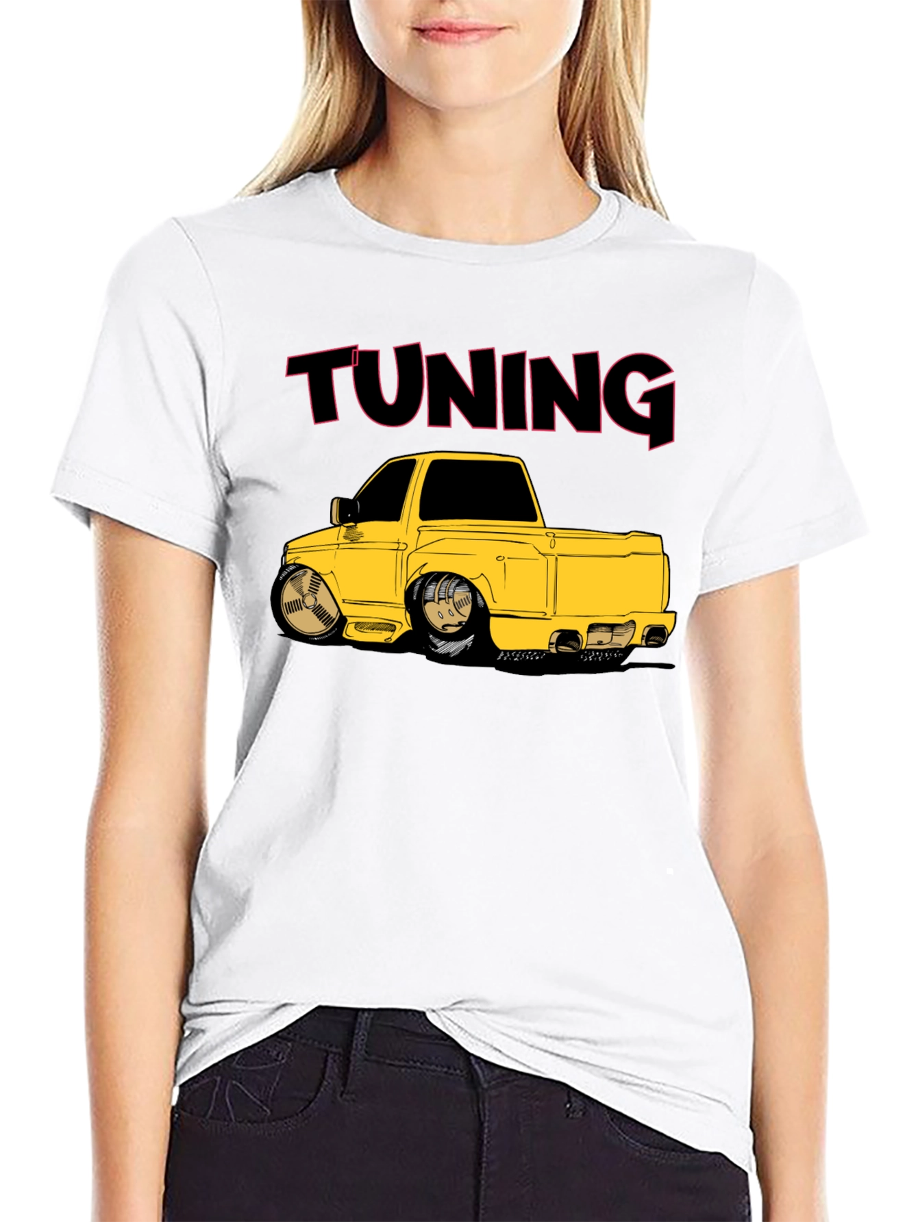 Tuning Car Graphic T-Shirt - Black Cotton Tee