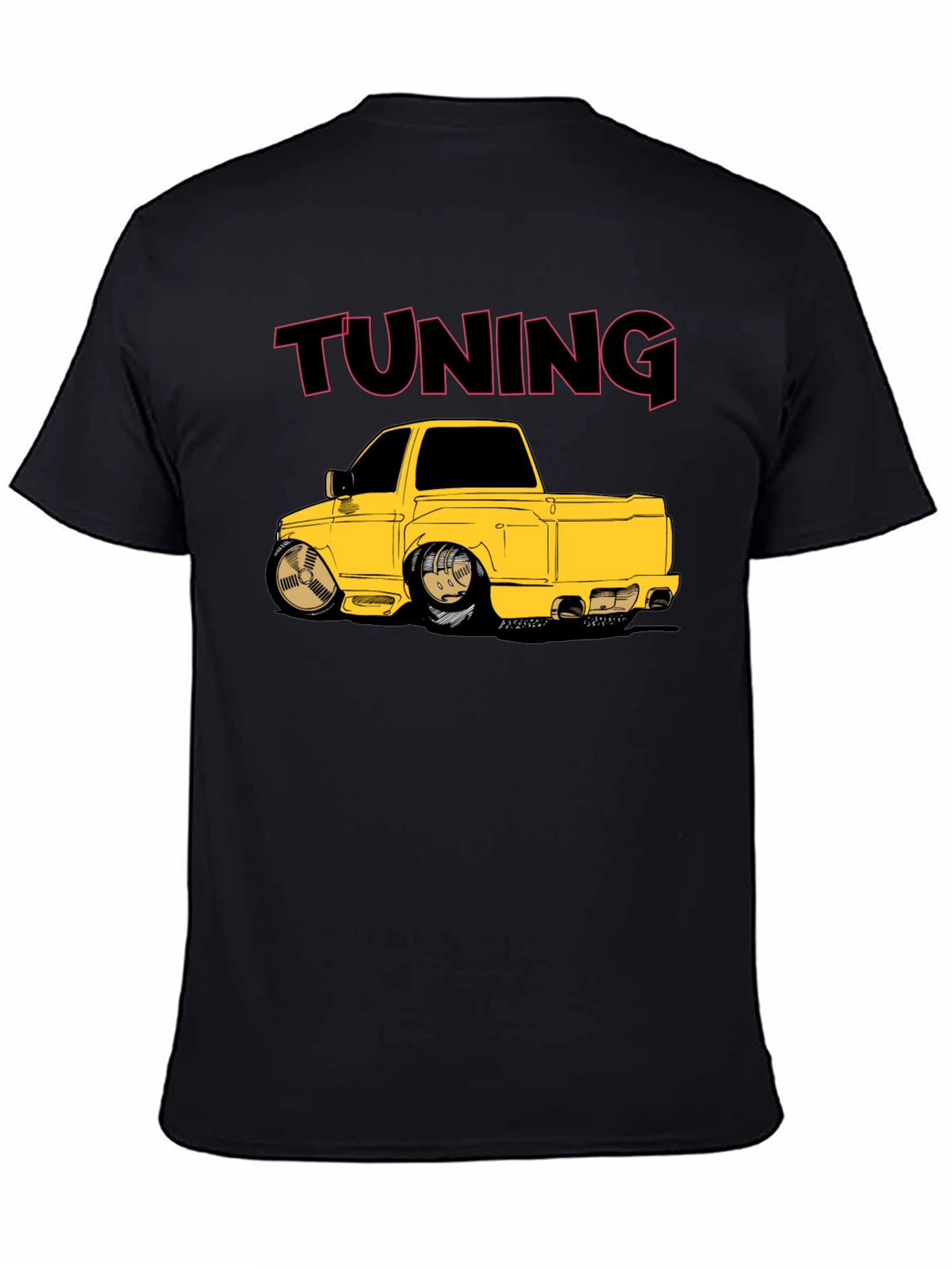 Tuning Car Graphic T-Shirt - Black Cotton Tee