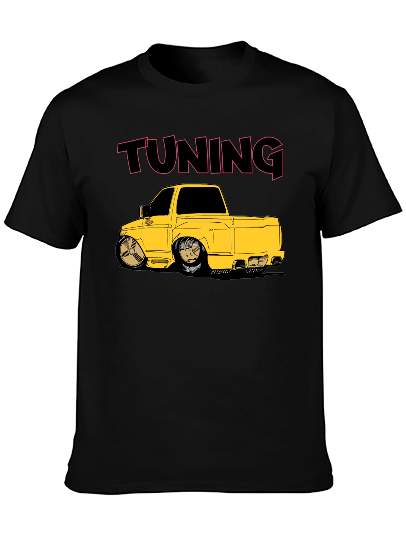 Tuning Car Graphic T-Shirt - Black Cotton Tee