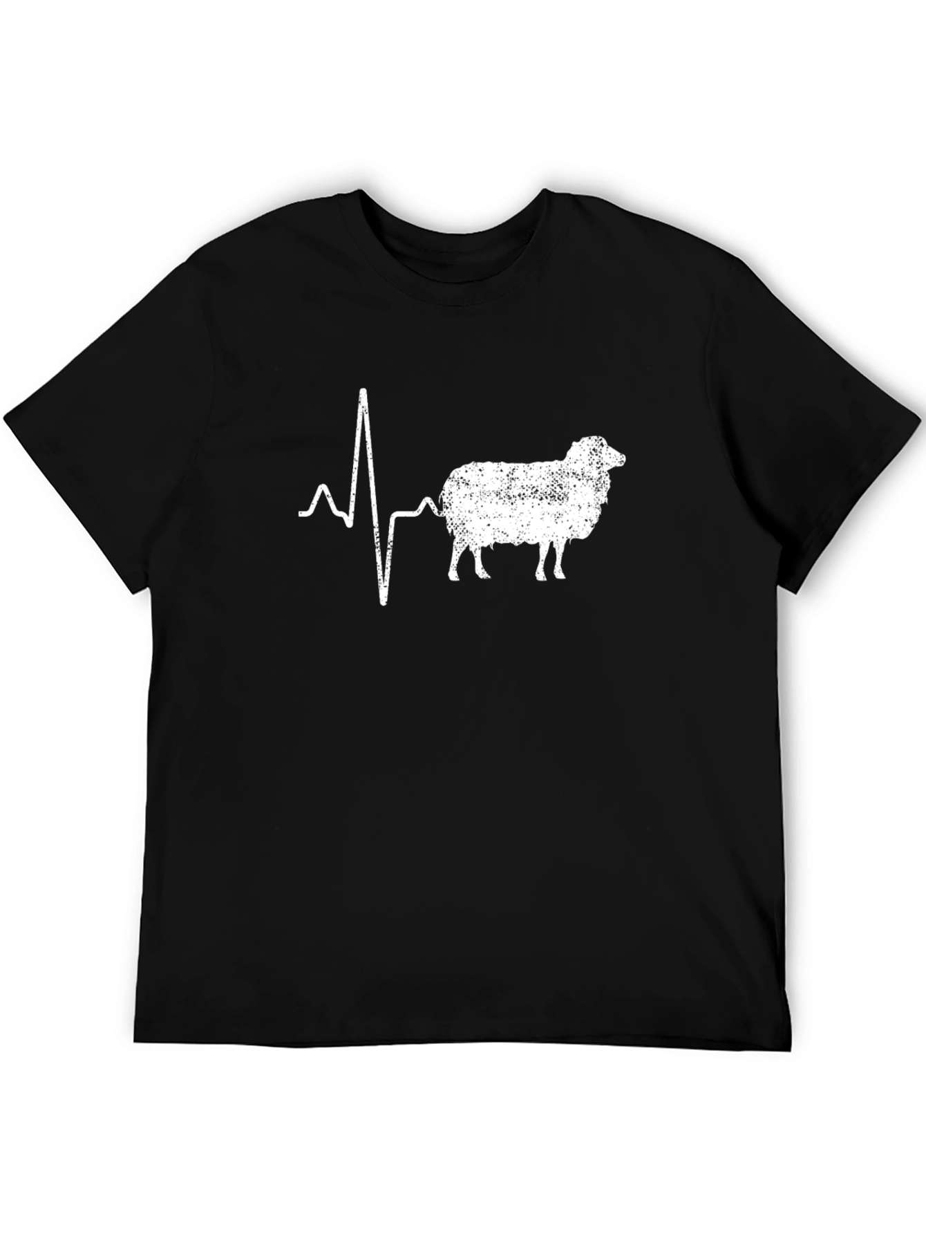 Sheep Heartbeat T-Shirt - Black