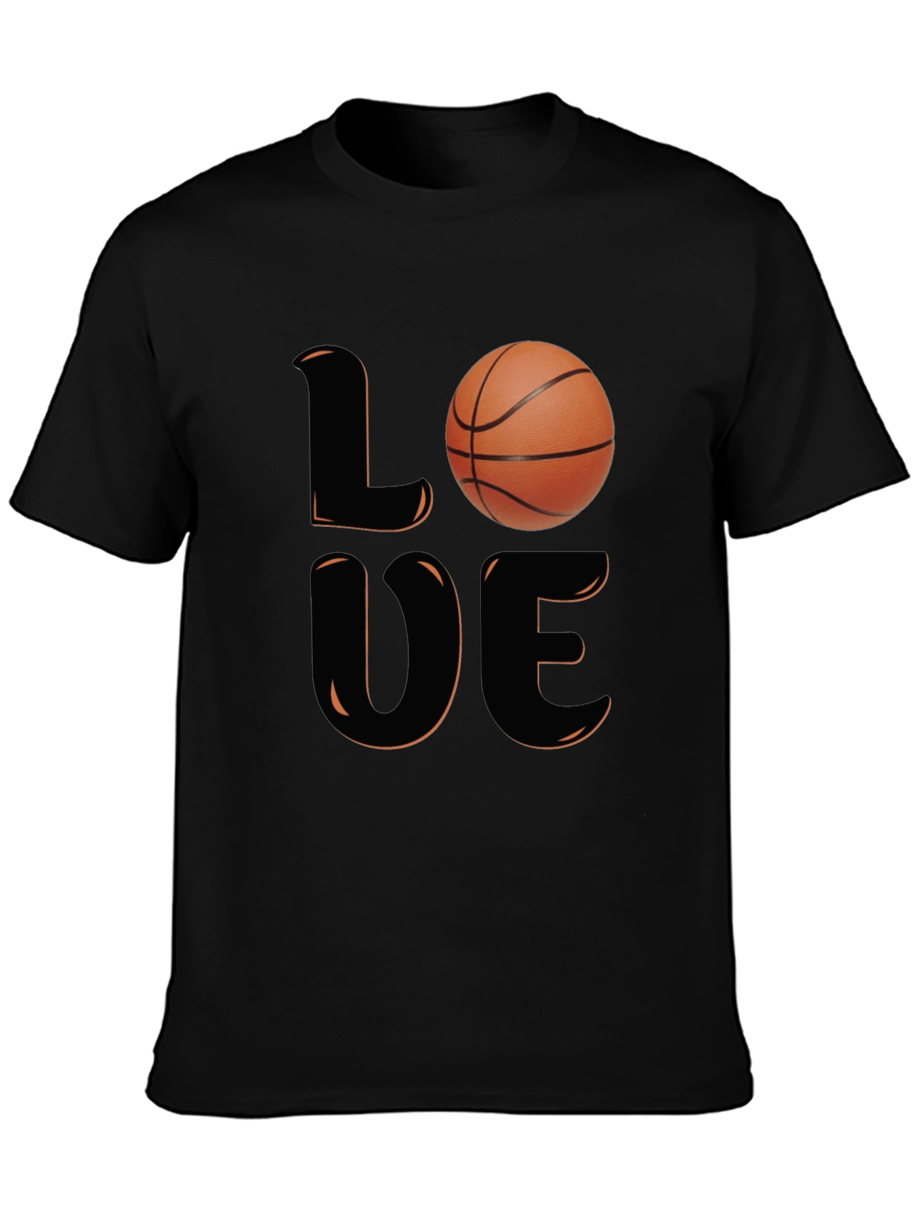 Love Basketball Graphic T-Shirt - Black