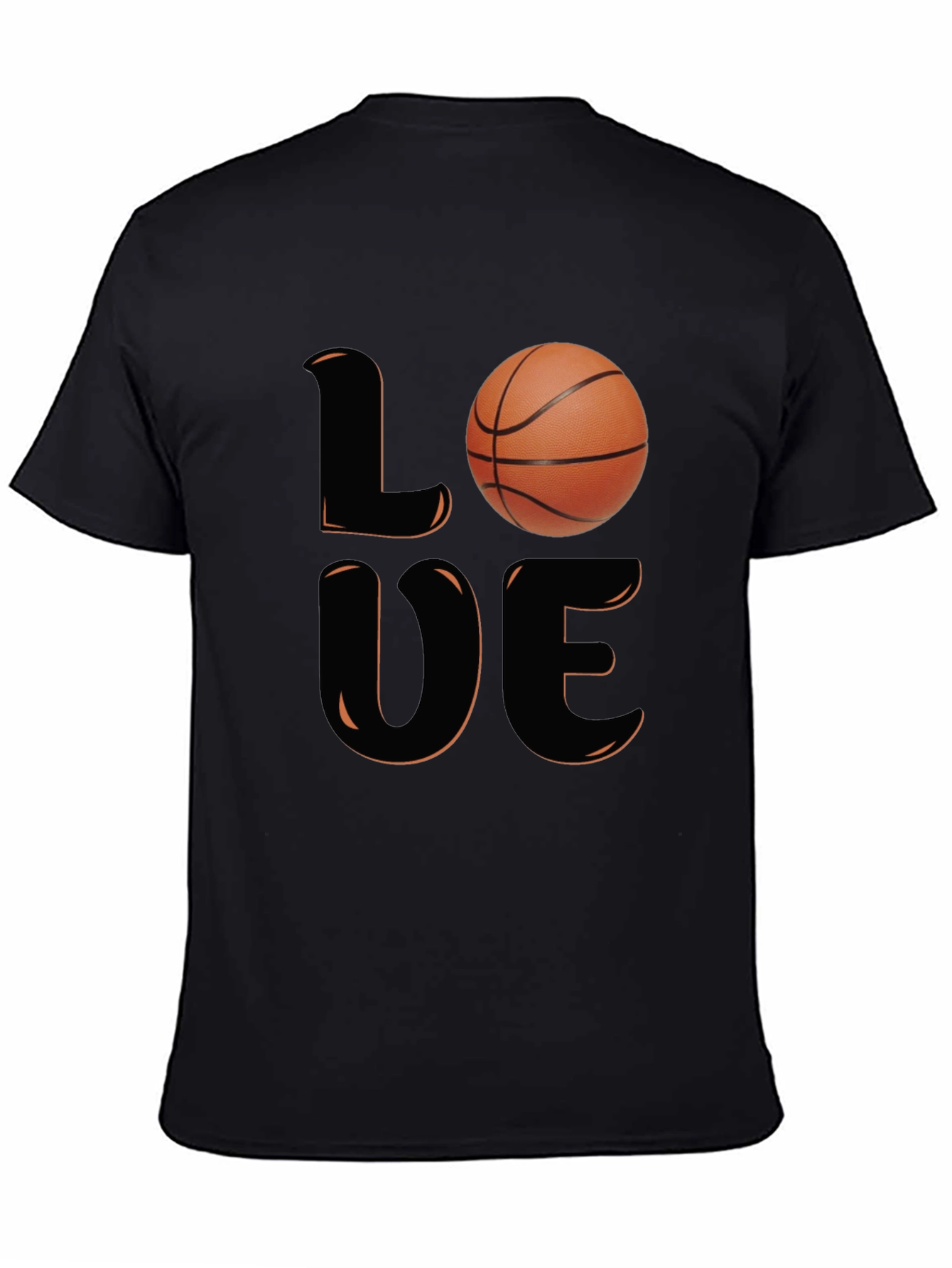 Love Basketball Graphic T-Shirt - Black