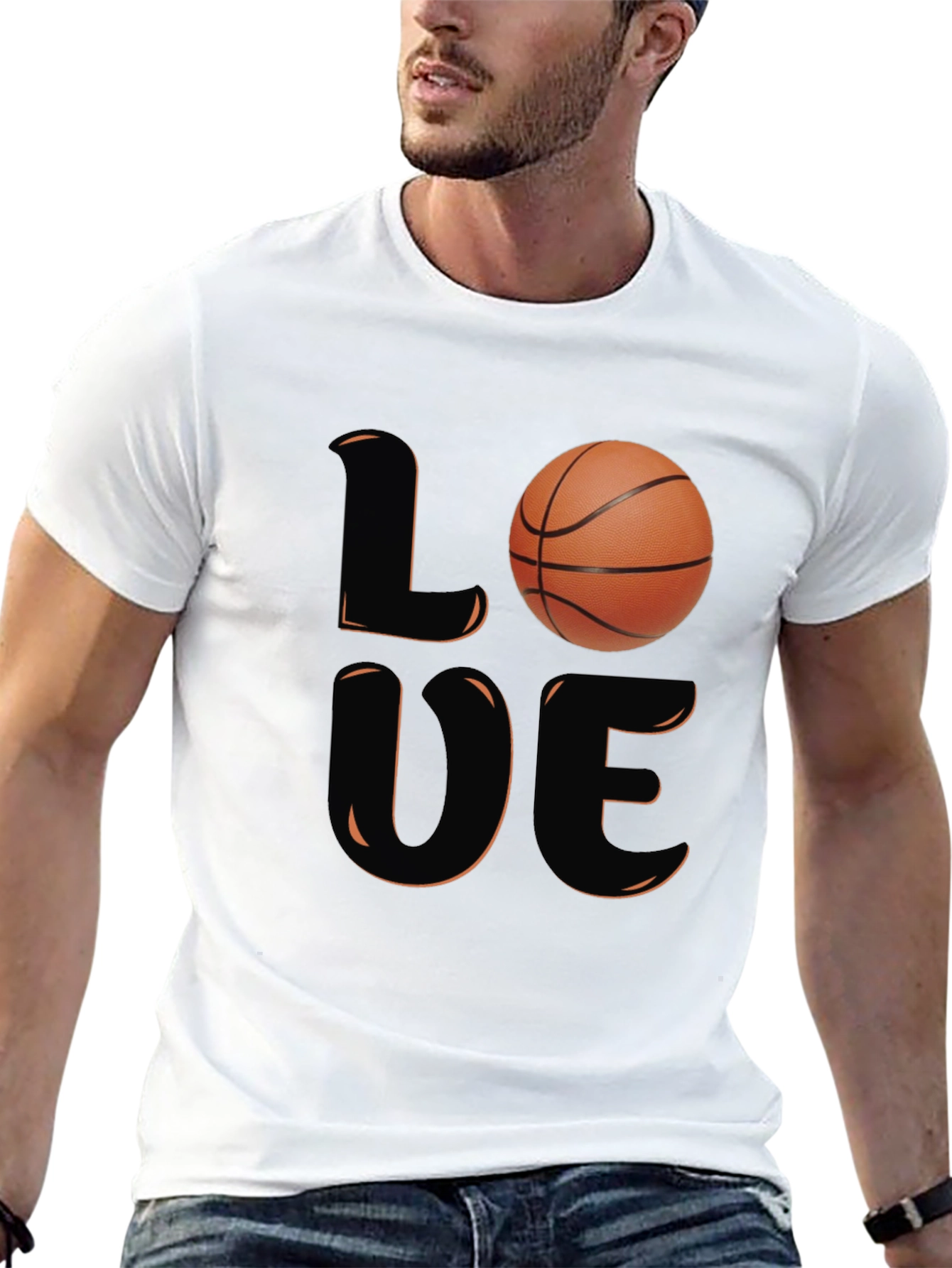 Love Basketball Graphic T-Shirt - Black