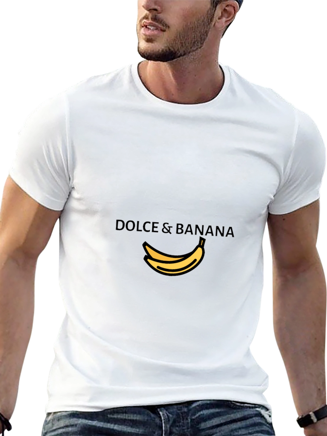 Dolce & Banana Mens Black Graphic Tee