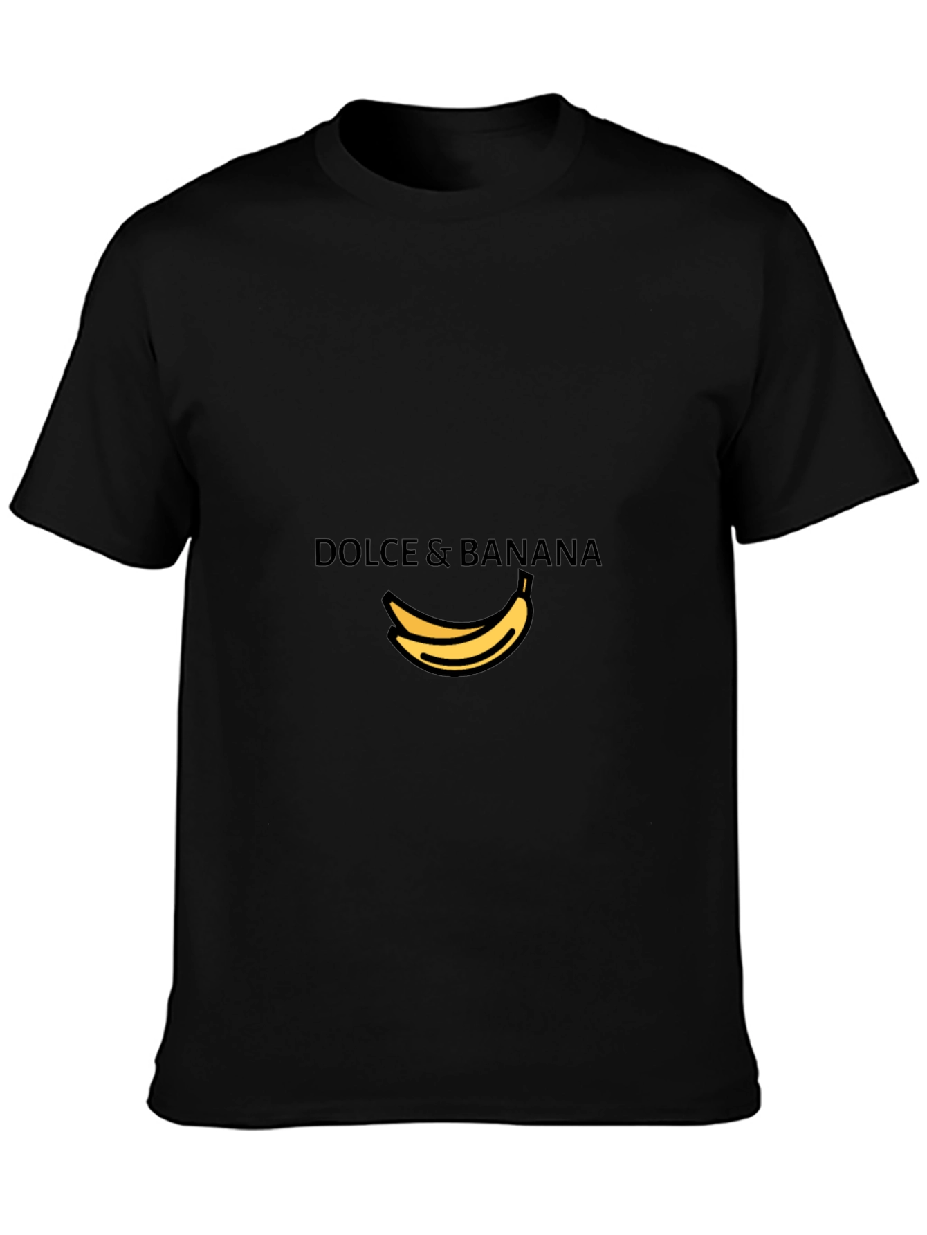 Dolce & Banana Mens Black Graphic Tee