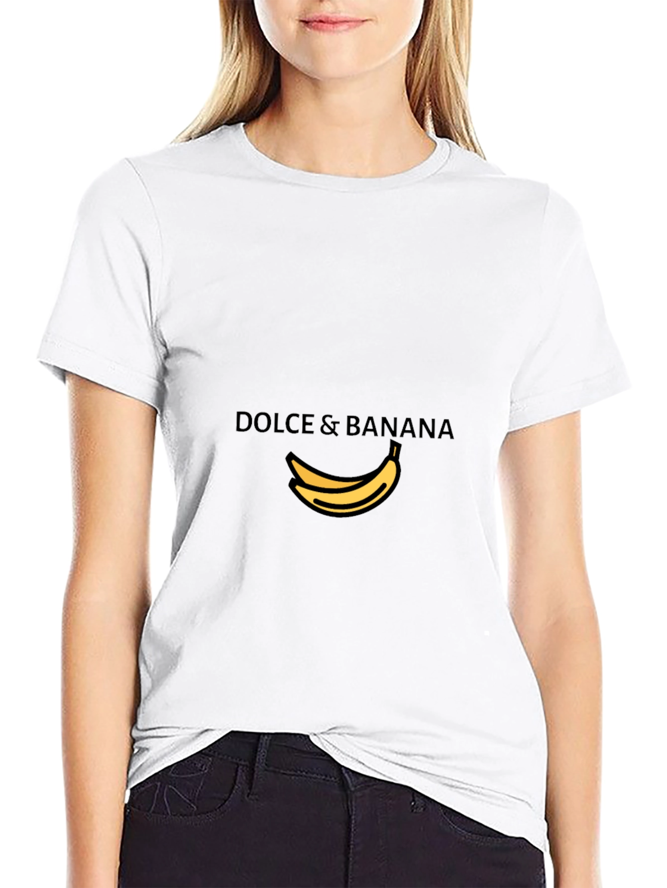 Dolce & Banana Mens Black Graphic Tee