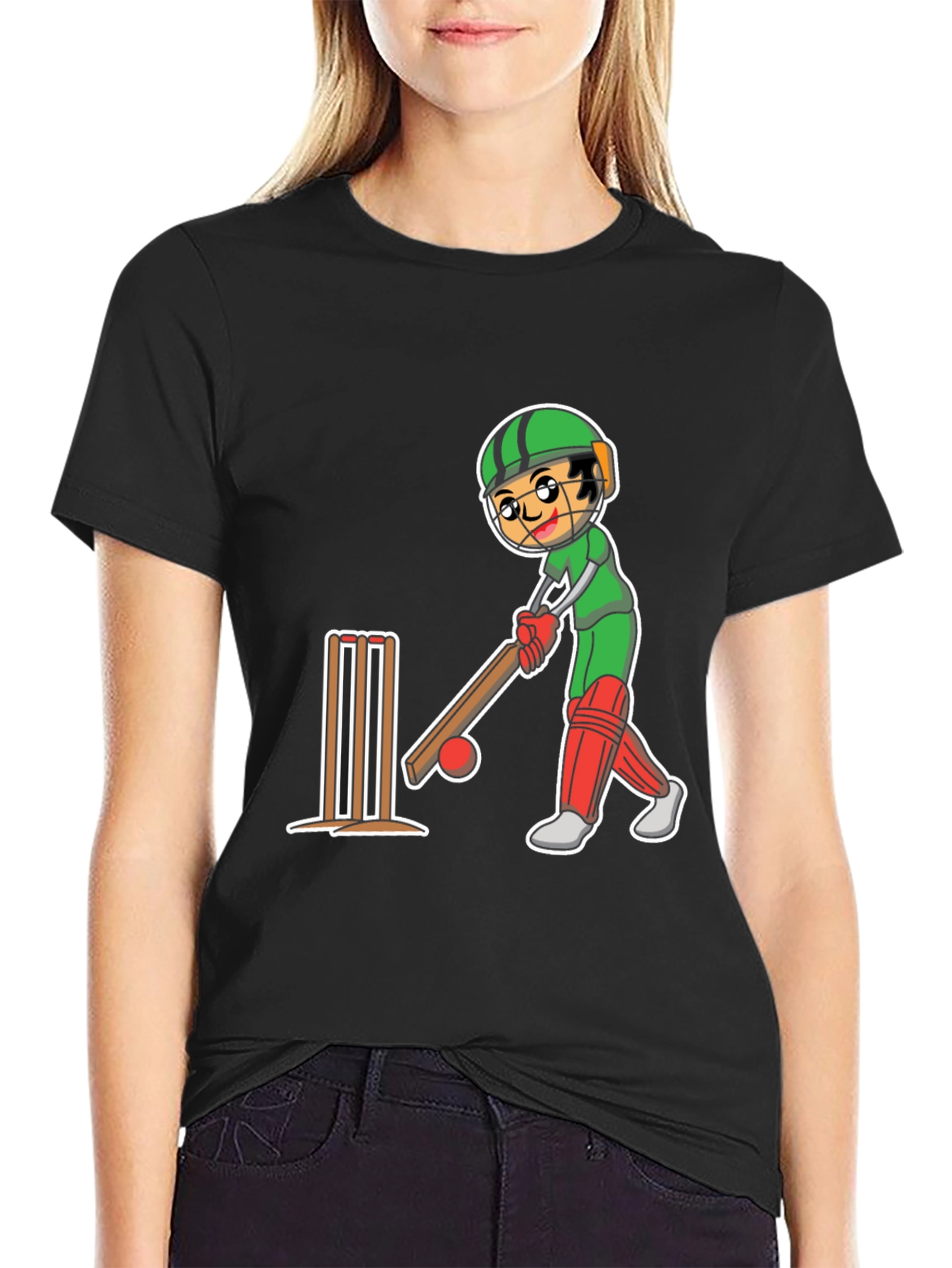 Cricket Player Graphic Tee