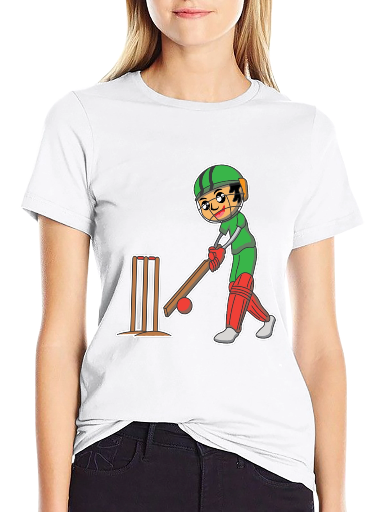 Cricket Player Graphic Tee