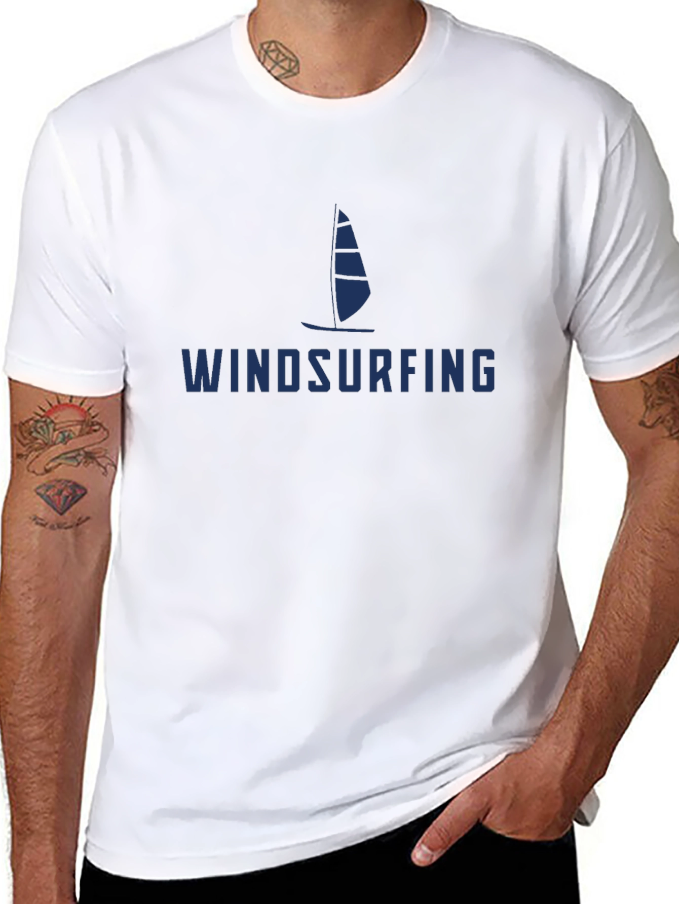 Windsurfing Graphic Tee - Black