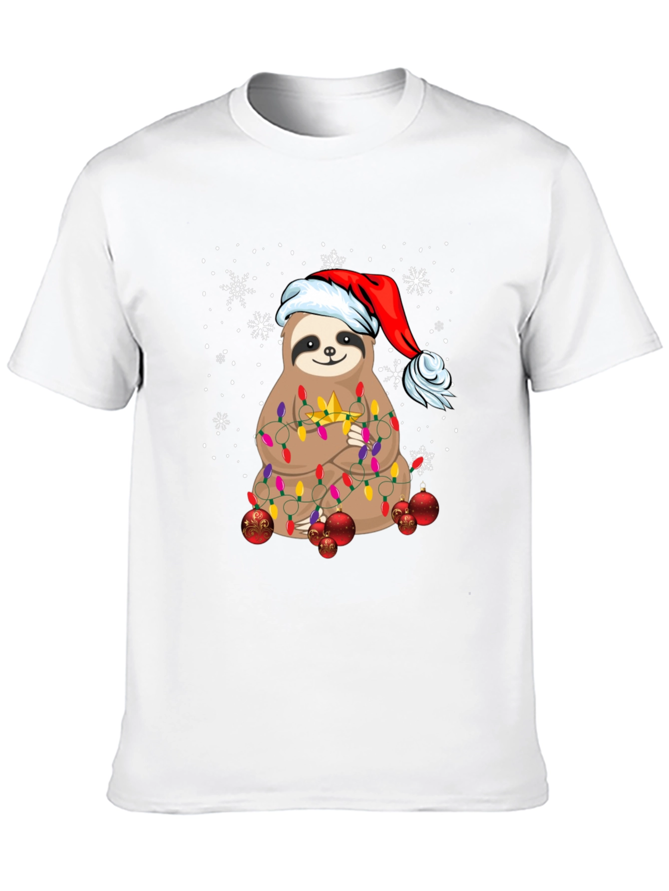 Festive Sloth Christmas T-Shirt