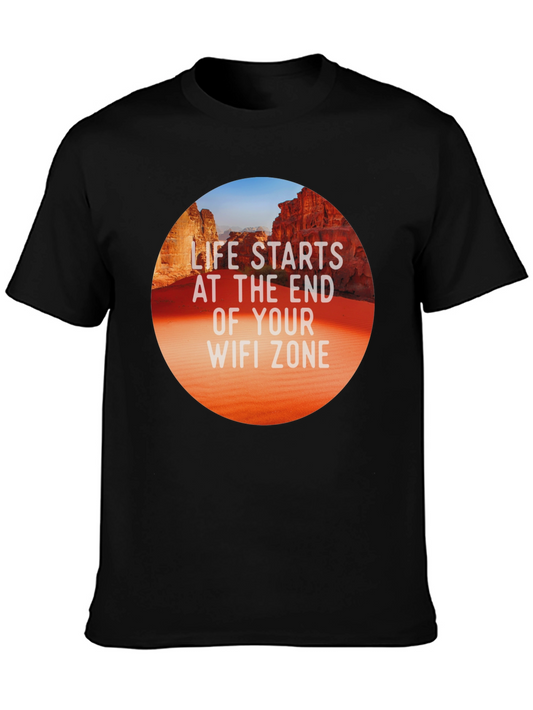 Life Starts at the End of Your Wifi Zone T-Shirt