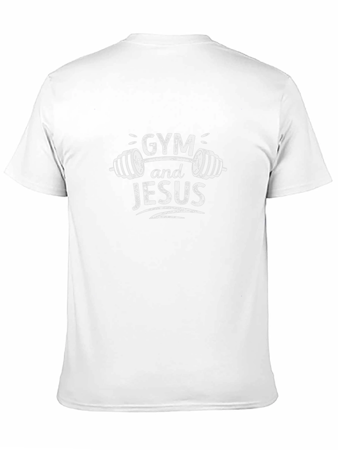Gym and Jesus Graphic Tee - Black Cotton T-Shirt