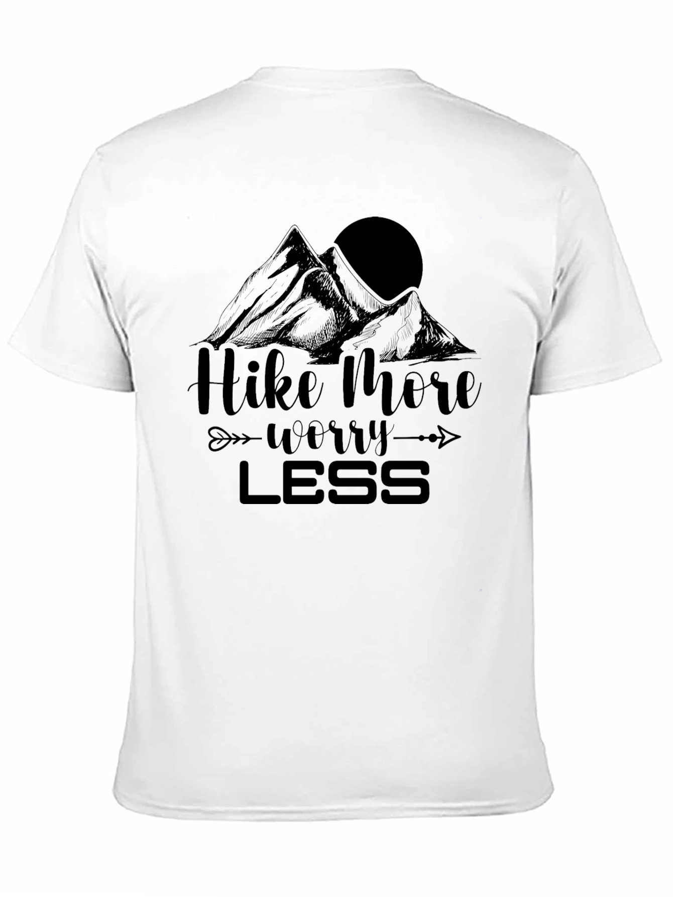 Hike More Worry Less Black Graphic Tee