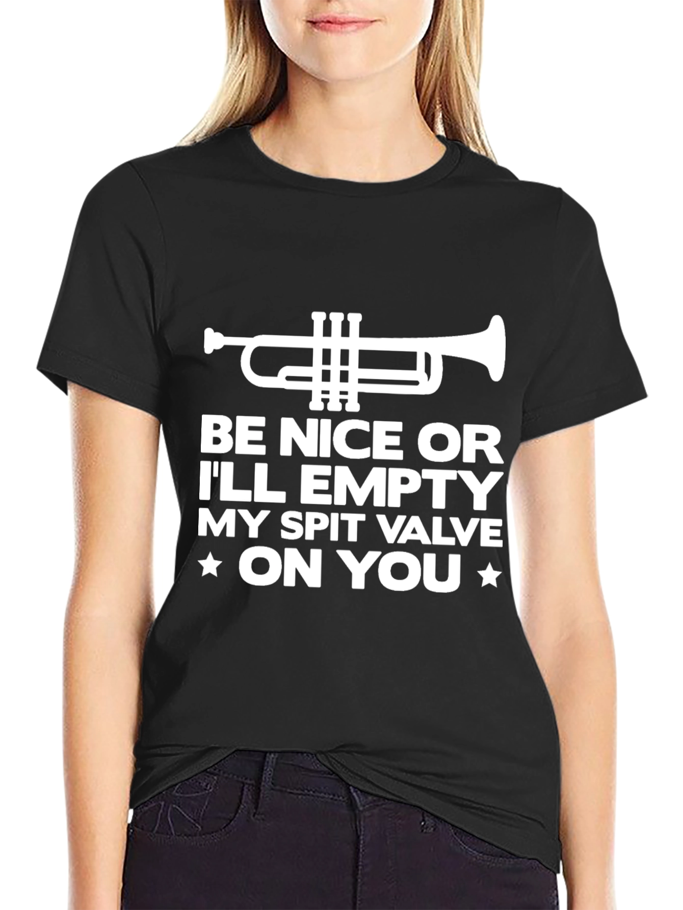 Funny Trumpet T-Shirt - Spit Valve Warning